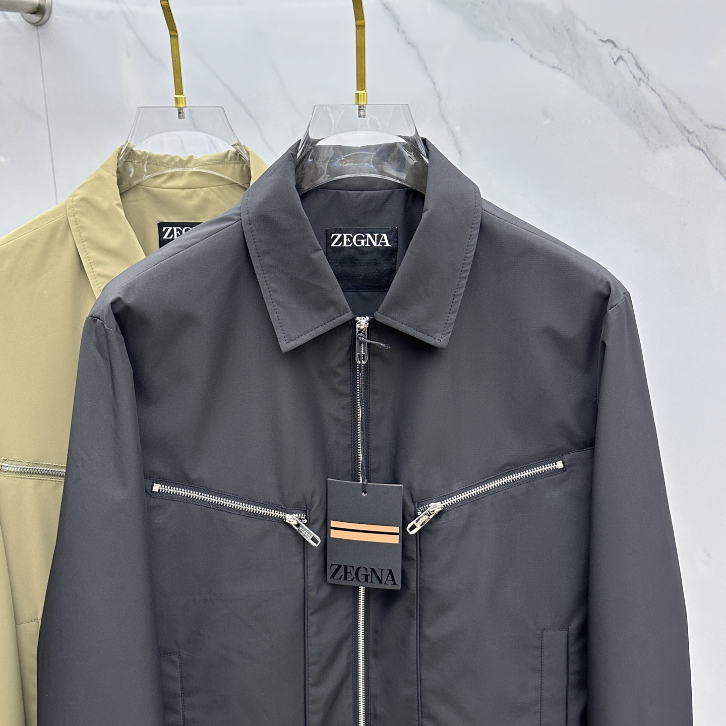  🆕ZEGNA·杰尼亚 2025开秋新款男士翻领夹克外套，原单三标齐全高端版本！翻领款式 高定专柜面料 