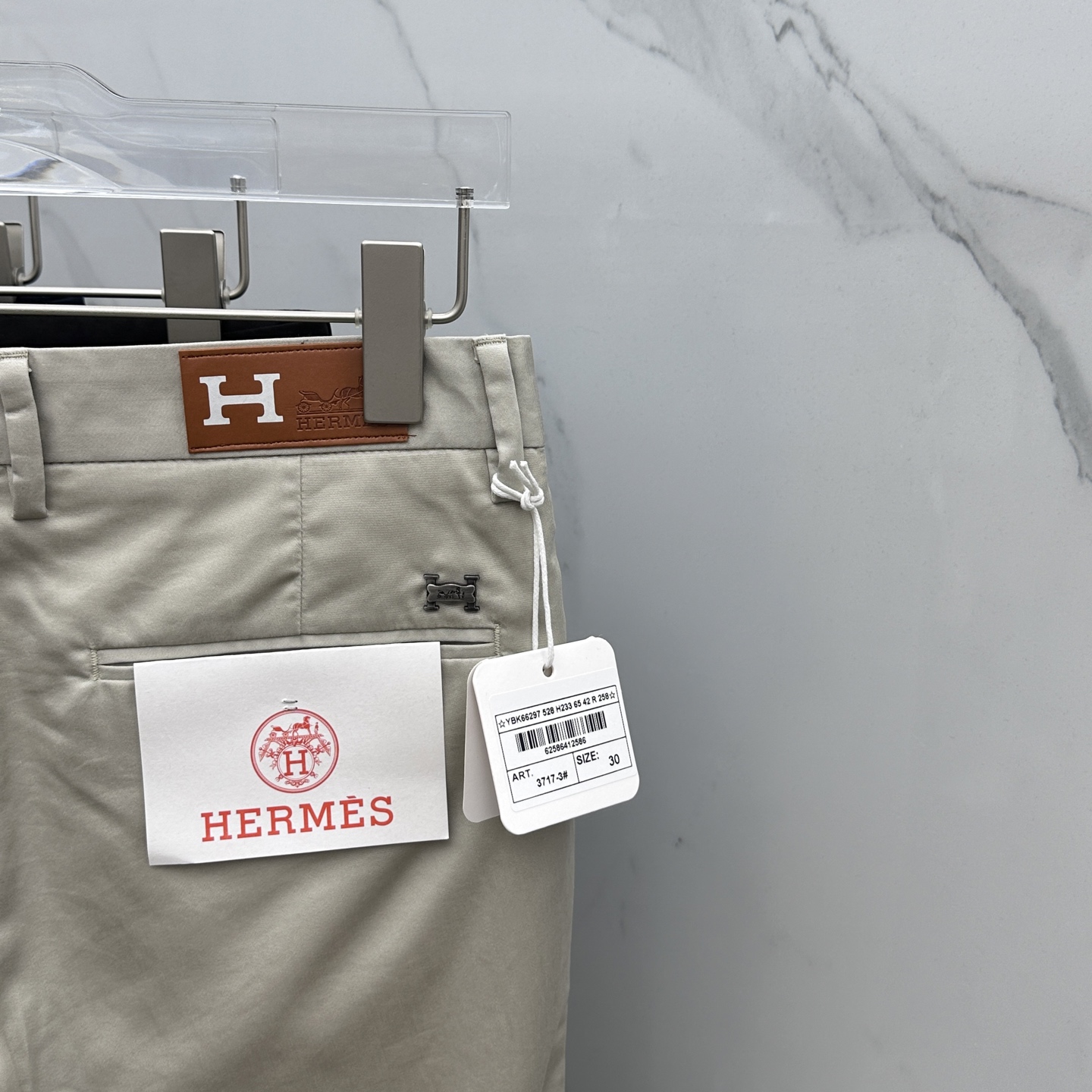 “2025 Hermes Emass Recreational Pants: Fashionable Design with Original Hardware Parts” - 图片 9
