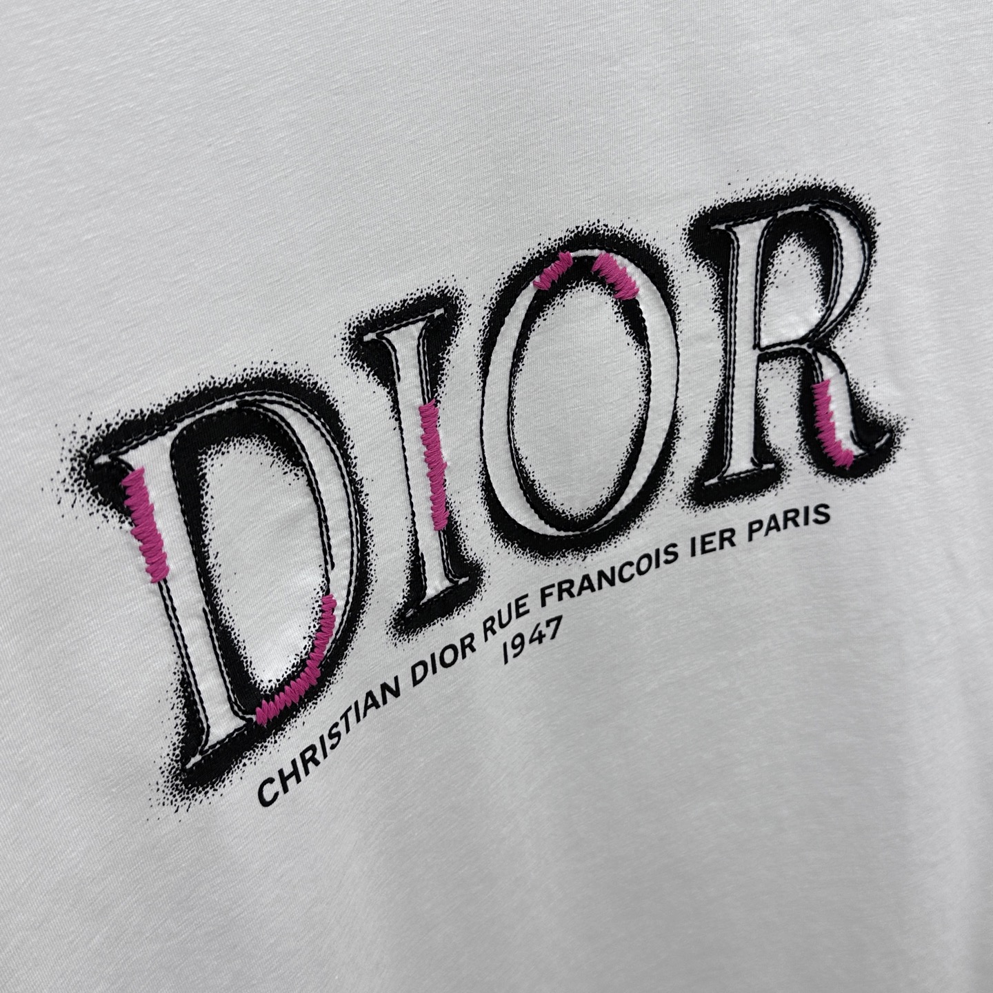  🆕Christian Dior·迪奥 2025FW春夏新品圆领打底外穿T恤，立体感logo微廓形半袖2