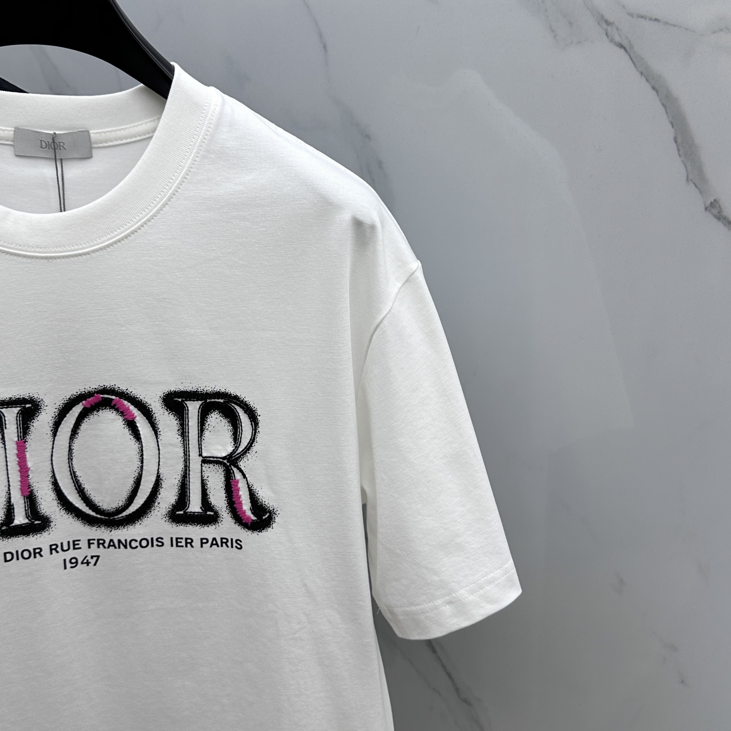  🆕Christian Dior·迪奥 2025FW春夏新品圆领打底外穿T恤，立体感logo微廓形半袖2