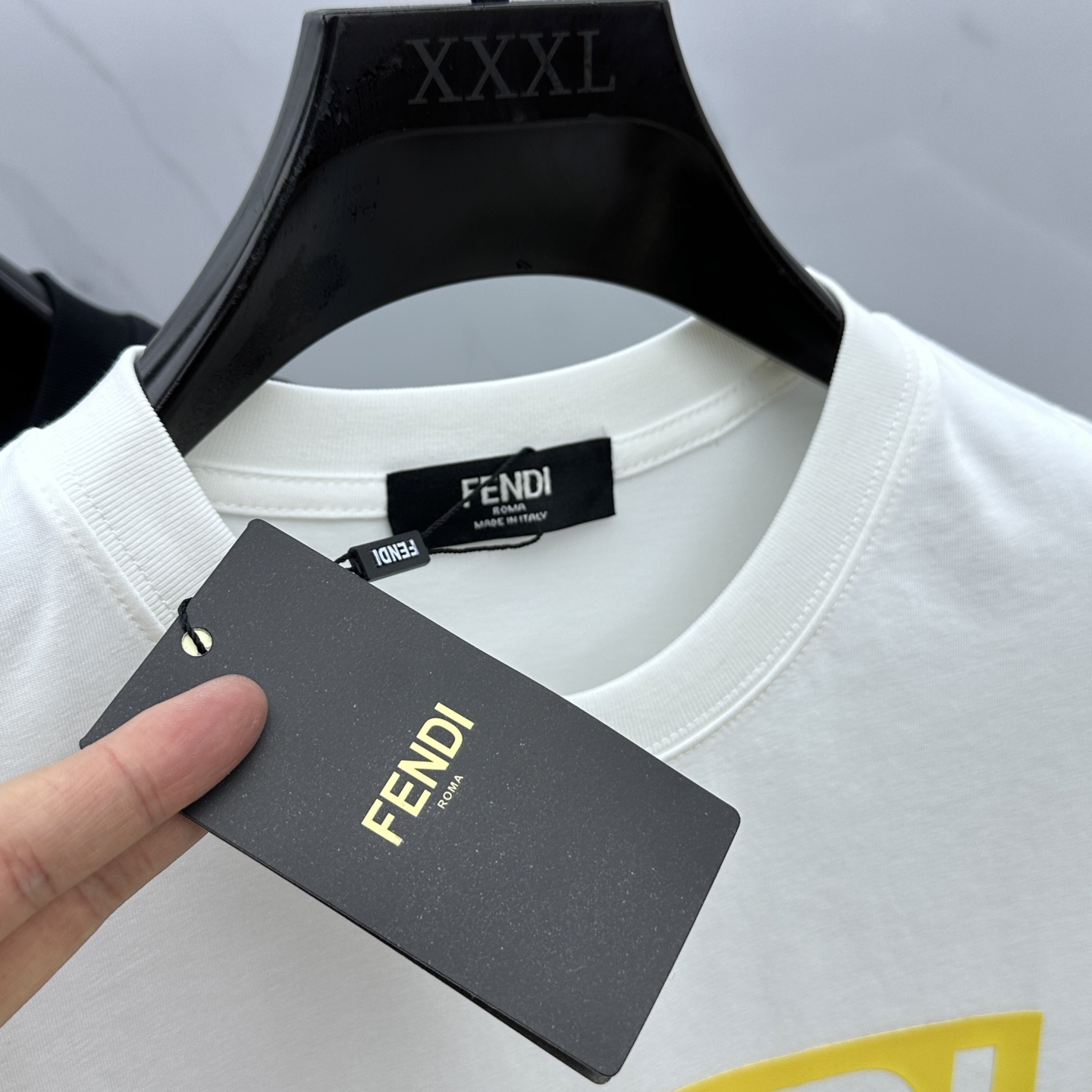 Fendi 2025FW Crew Neck Logo Cotton T-Shirt, Unisex, M-XXXL 6 i1743959753907 7234 0 3