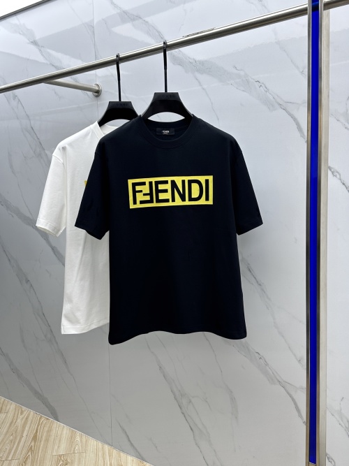 Fendi 2025FW Logo T-Shirt, Unisex Cotton Tee, Streetwear Fashion