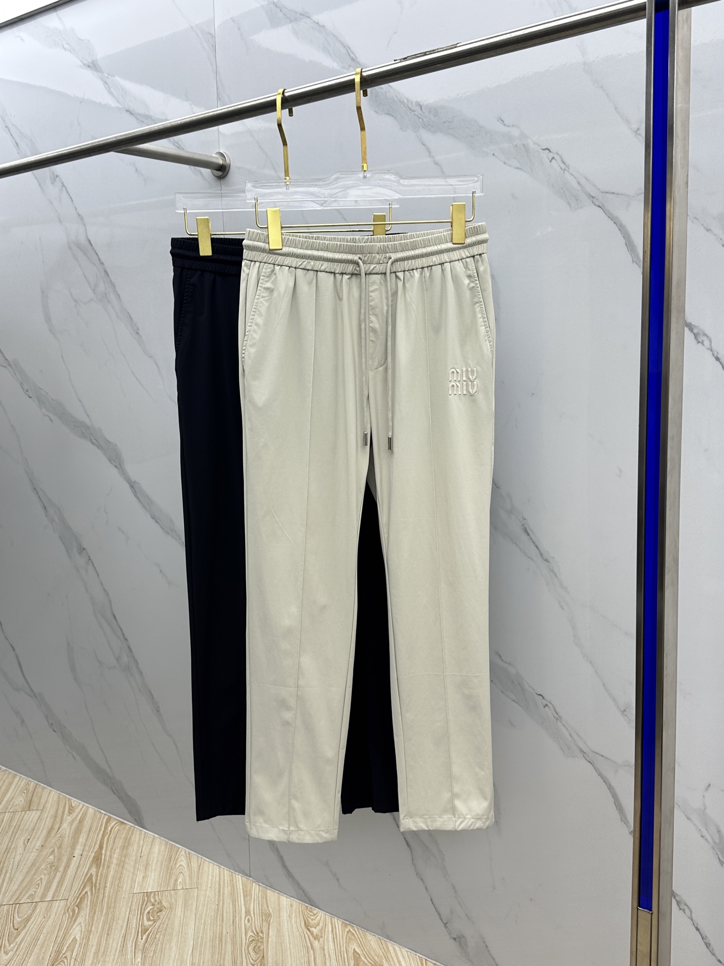 Miu Miu Casual Pants - Embroidered Logo, Premium Fabric, Stylish & Comfortable 3 i1745173090661 459 0 1