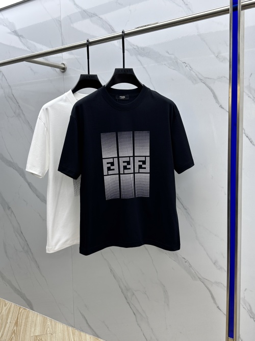 Fendi 2025FW Logo Print Crewneck T-Shirt, Relaxed Fit, Cotton Tee
