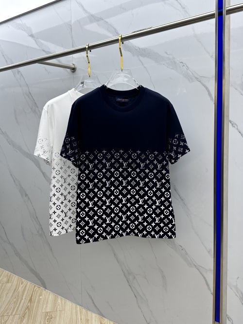 Louis Vuitton 2025FW Crew Neck T-Shirt, Half Logo Print, Cotton, Unisex