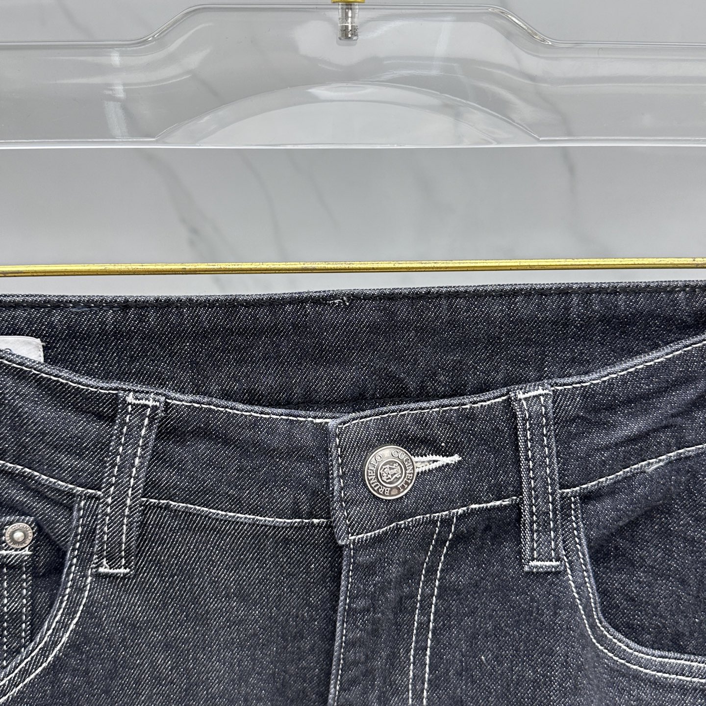 2025 Spring High-End Custom Jeans with Original Regraving and Solid Fabric - 图片 6