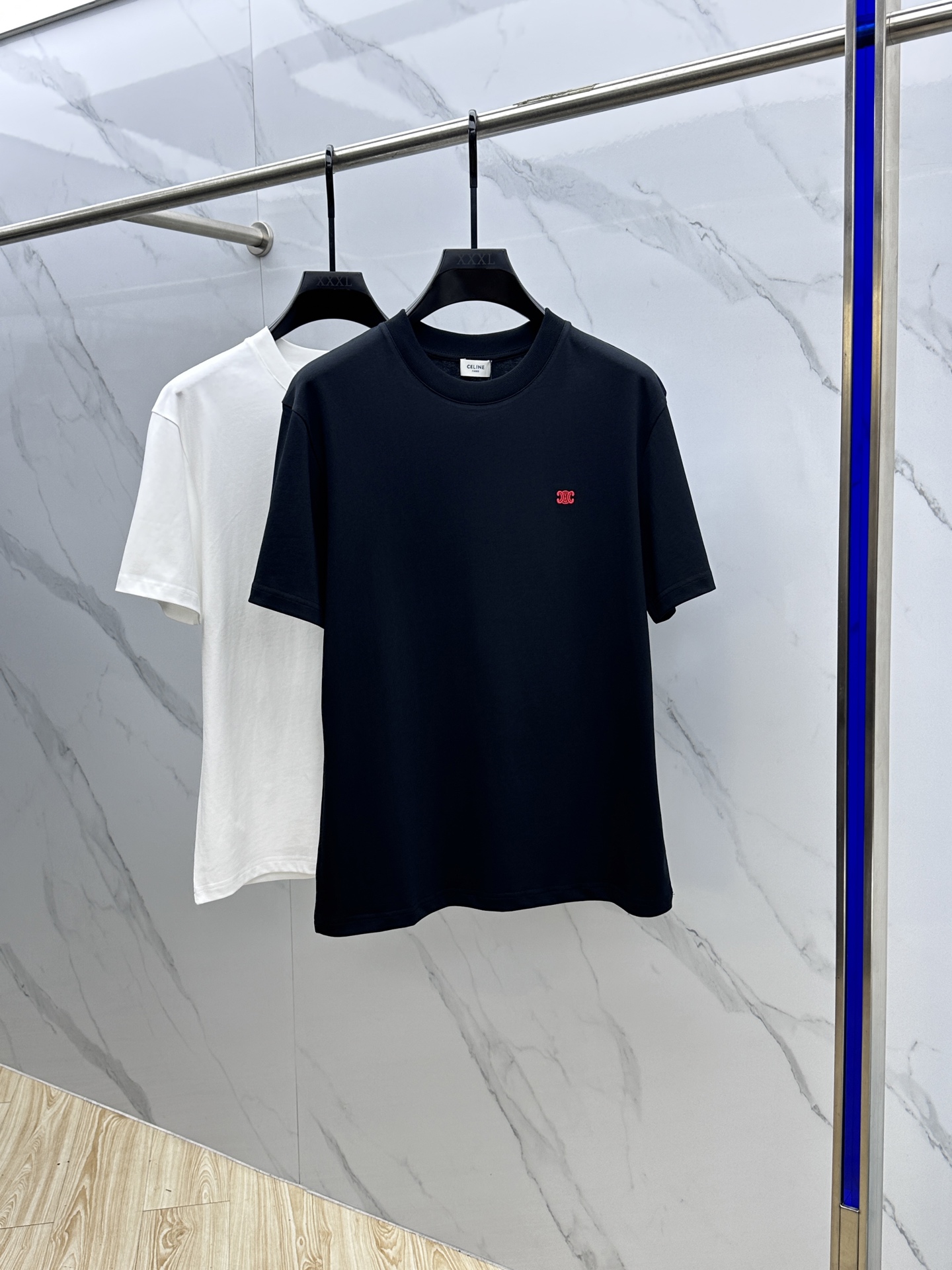 Celinee 2025FW Round Neck Logo T-Shirt, Short Sleeve Cotton Undershirt 2 i1748193509780 8147 0 0