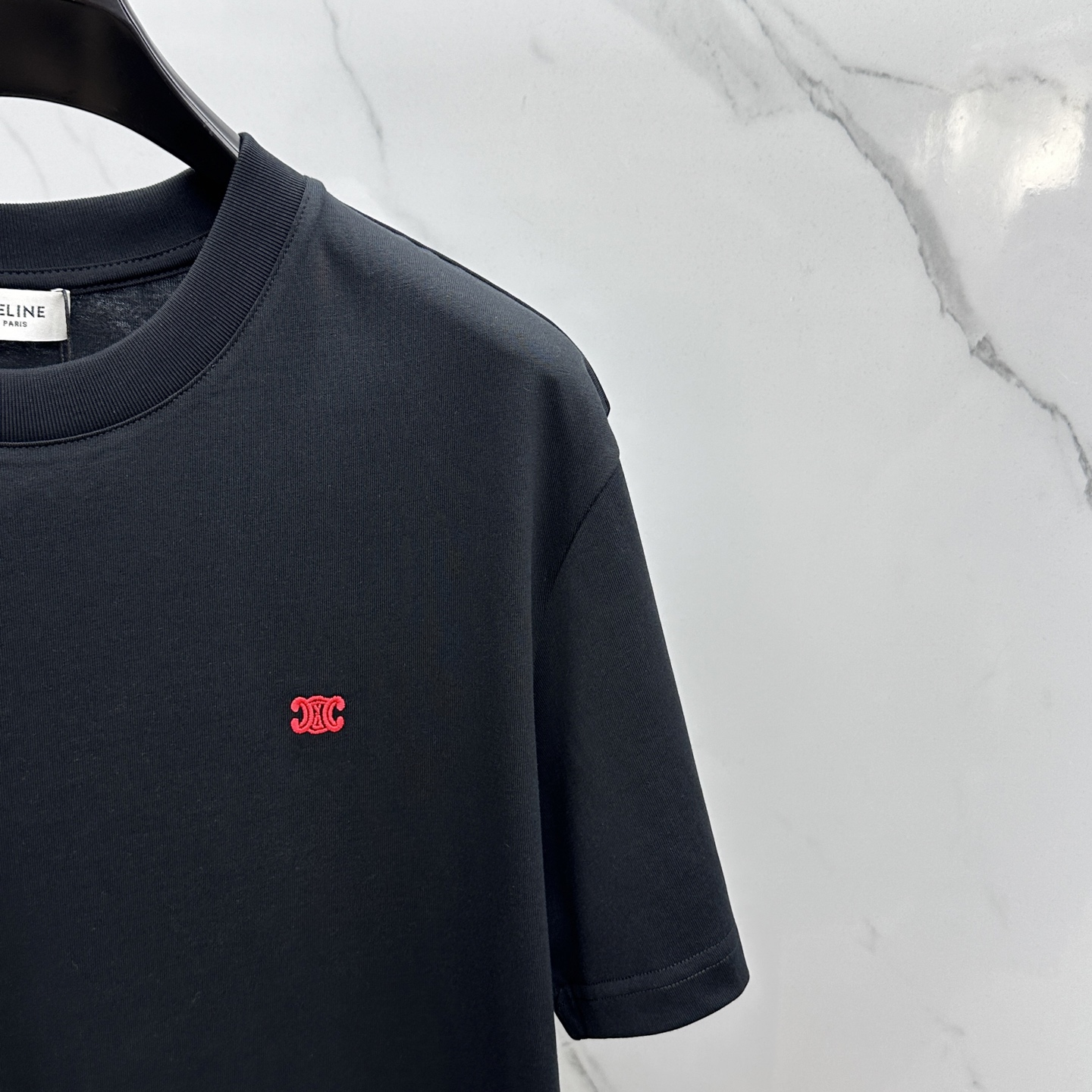 Celinee 2025FW Round Neck Logo T-Shirt, Short Sleeve Cotton Undershirt 7 i1748193511063 6666 0 5