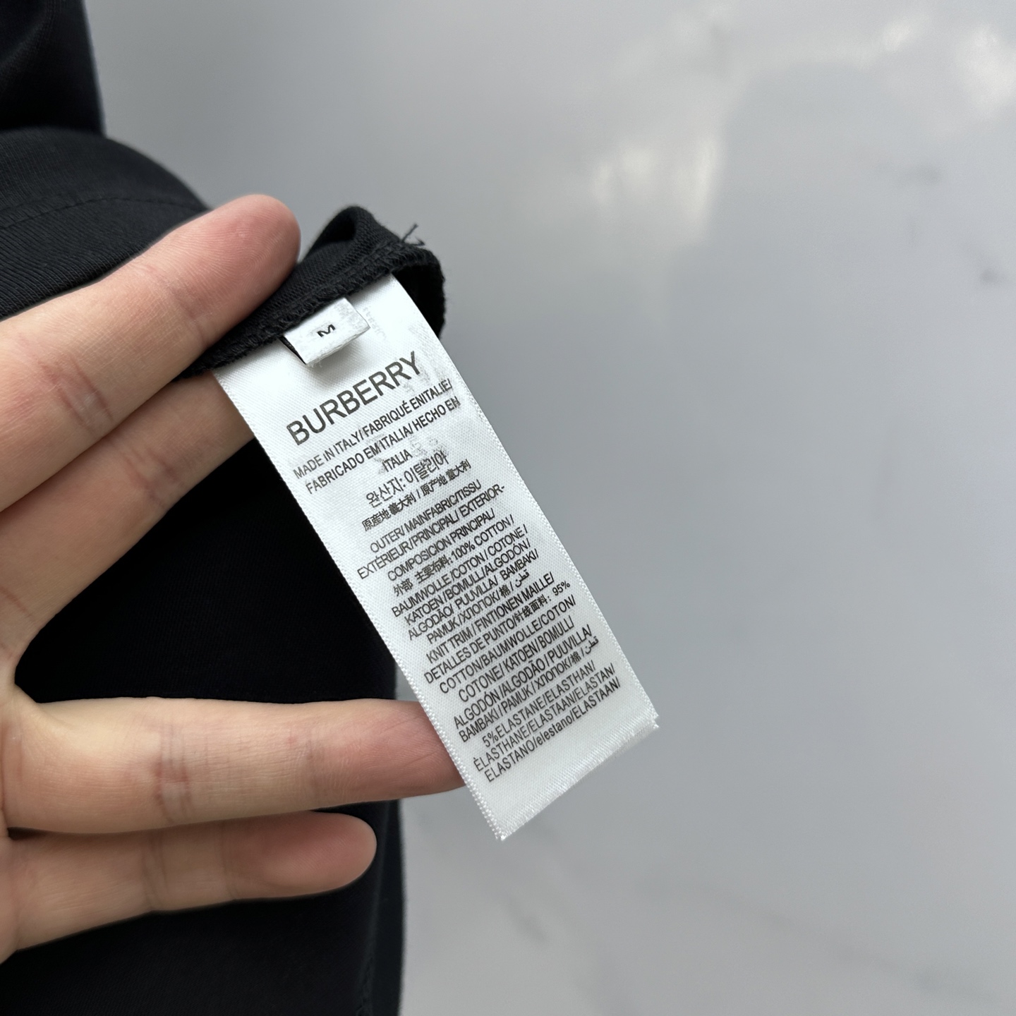  🆕Burberry*巴宝莉 2025FW春夏新品圆领打底外穿T恤，立体感logo常规半袖纯棉打底T恤，