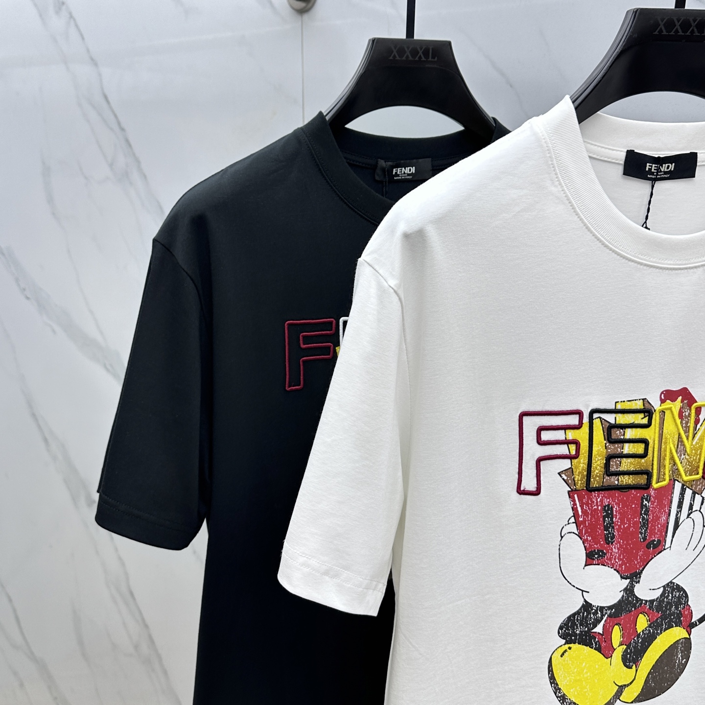  🆕Fendi*芬迪 2025FW春夏新品圆领打底外穿T恤，立体感logo常规半袖纯棉打底T恤，棉，手感