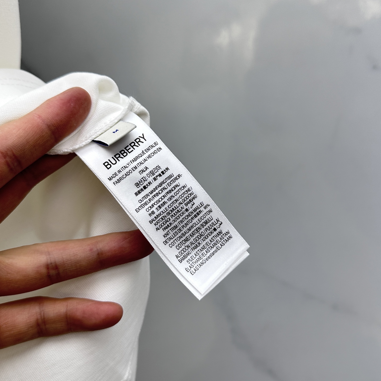  🆕Burberry*巴宝莉 2025FW春夏新品圆领打底外穿T恤，立体感logo常规半袖纯棉打底T恤，