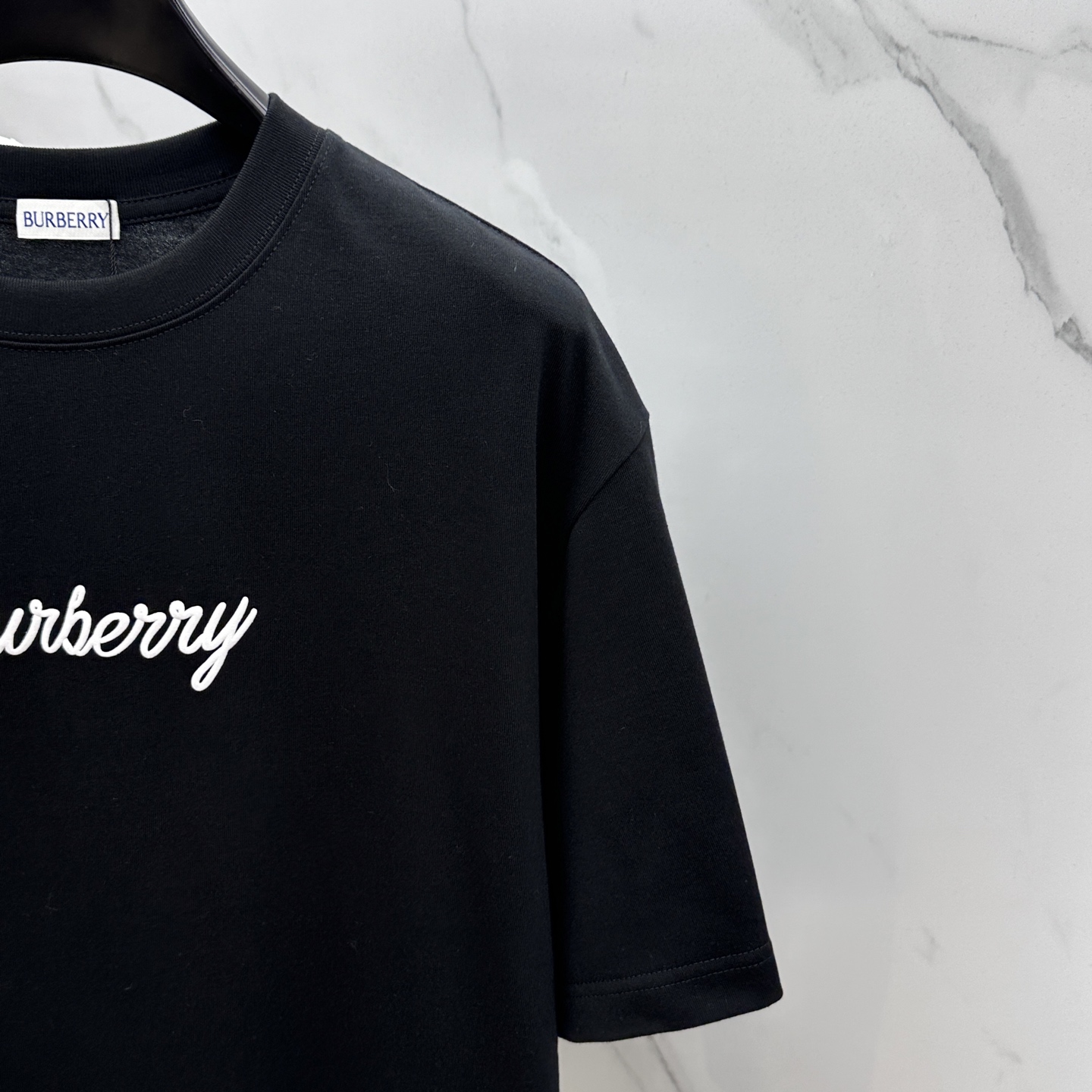  🆕Burberry*巴宝莉 2025FW春夏新品圆领打底外穿T恤，立体感logo常规半袖纯棉打底T恤，