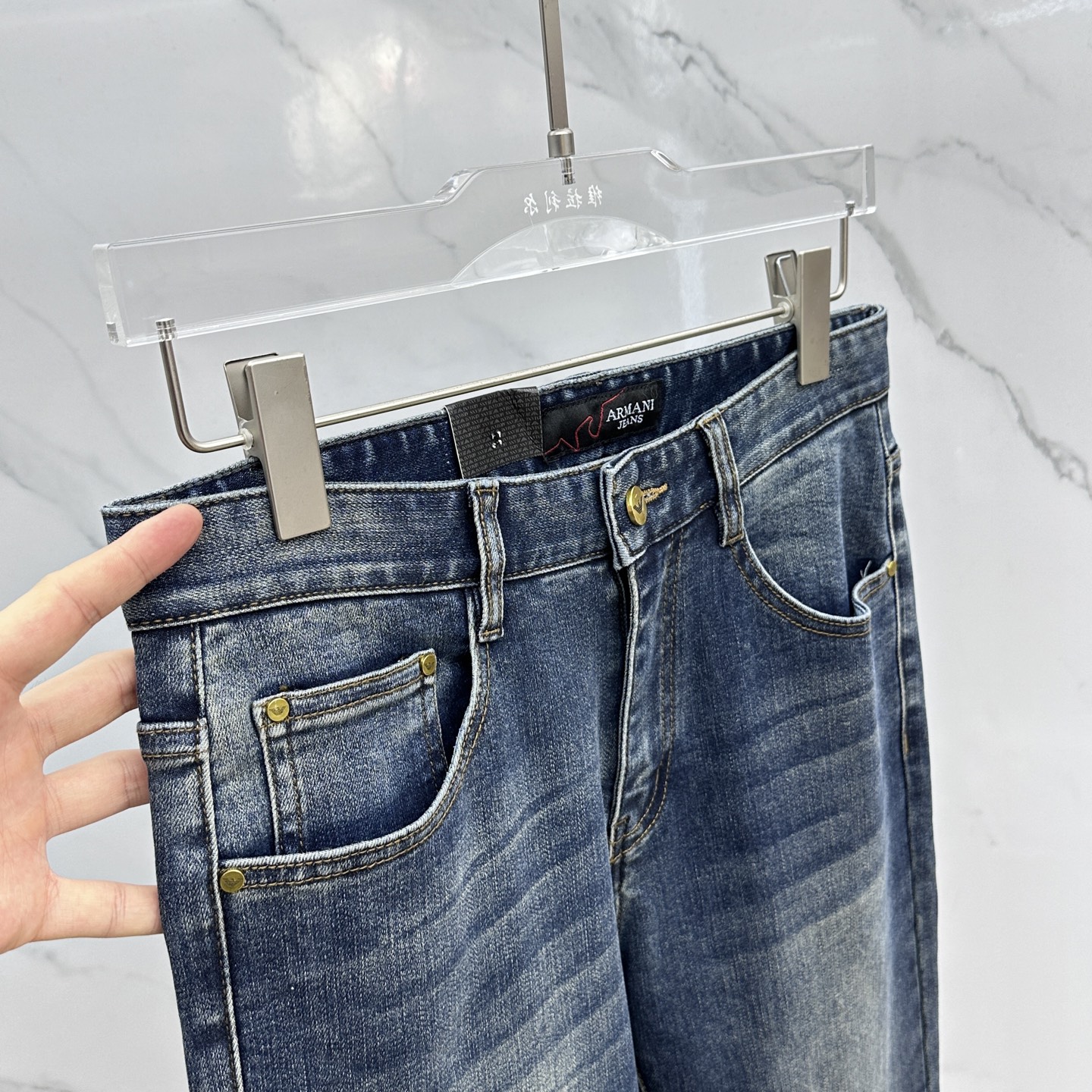 🆕Amani*阿玛尼 🔥高端定制、2025早秋最新款牛仔裤 柜台同步发售 原版定制复刻 客供五金辅料 原