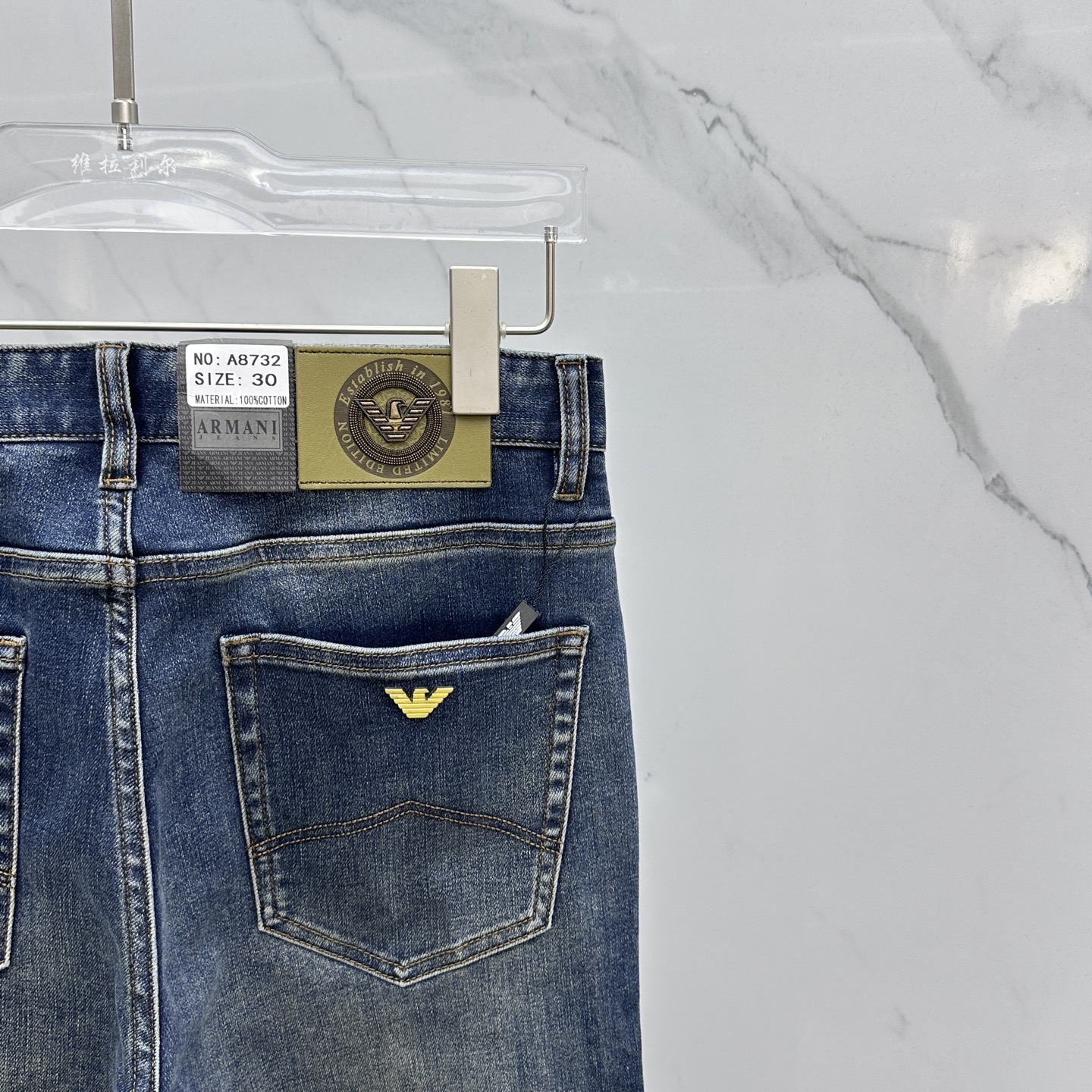 🆕Amani*阿玛尼 🔥高端定制、2025早秋最新款牛仔裤 柜台同步发售 原版定制复刻 客供五金辅料 原