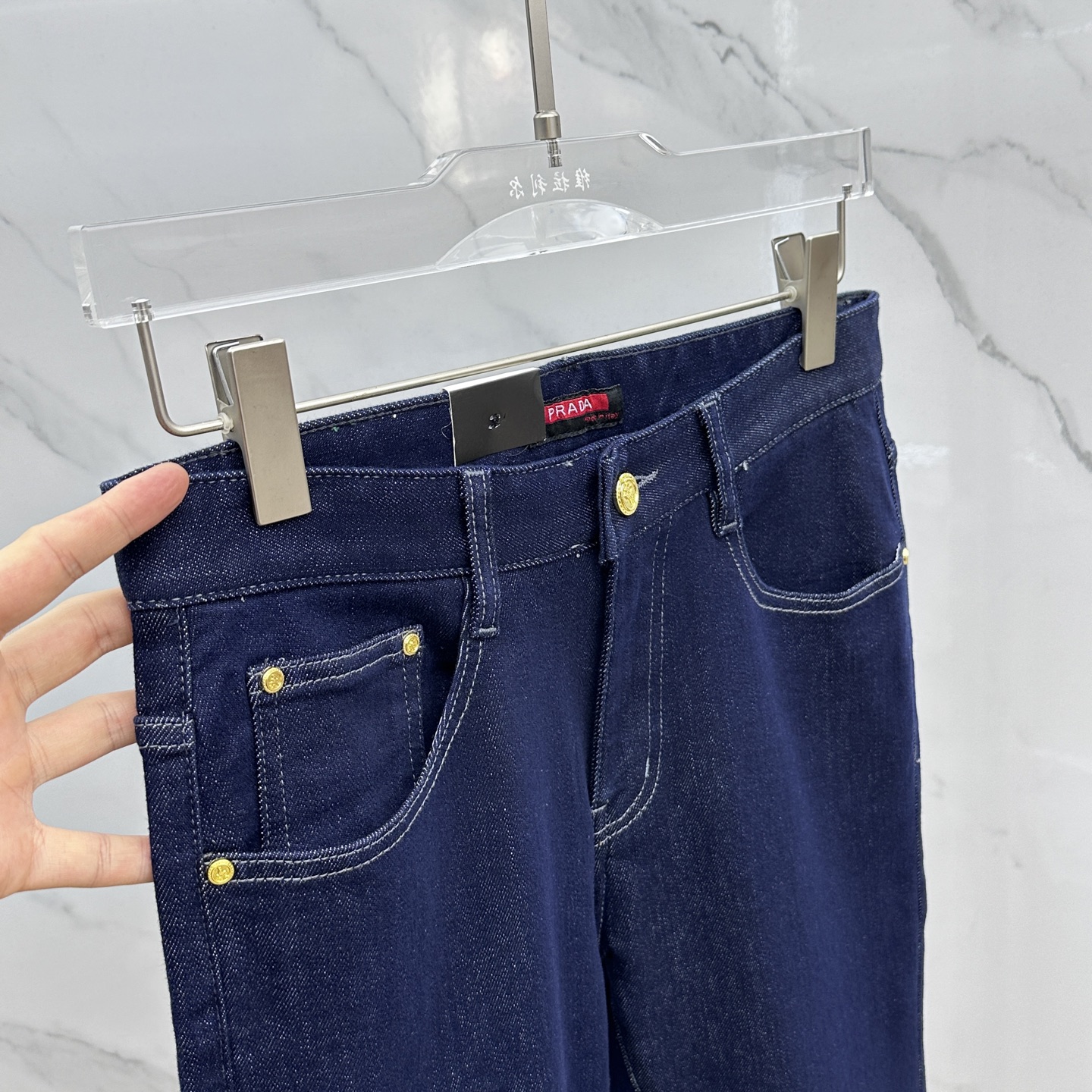 🆕Prad*普拉达 🔥高端定制、2025早秋最新款牛仔裤 柜台同步发售 原版定制复刻 客供五金辅料 原单