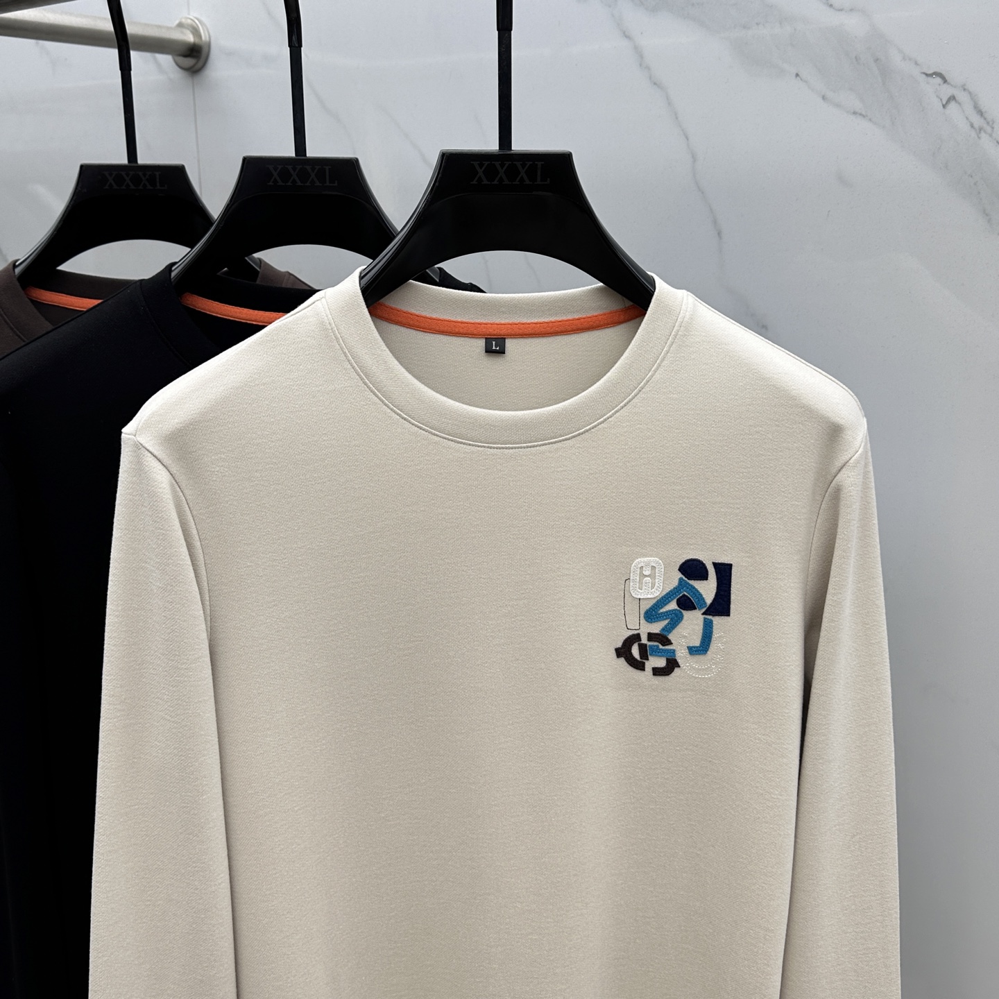 Hermes Long Sleeve Wool T-Shirt Round Neck Fashion Logo Design 2 i1753203838249 49 0 1