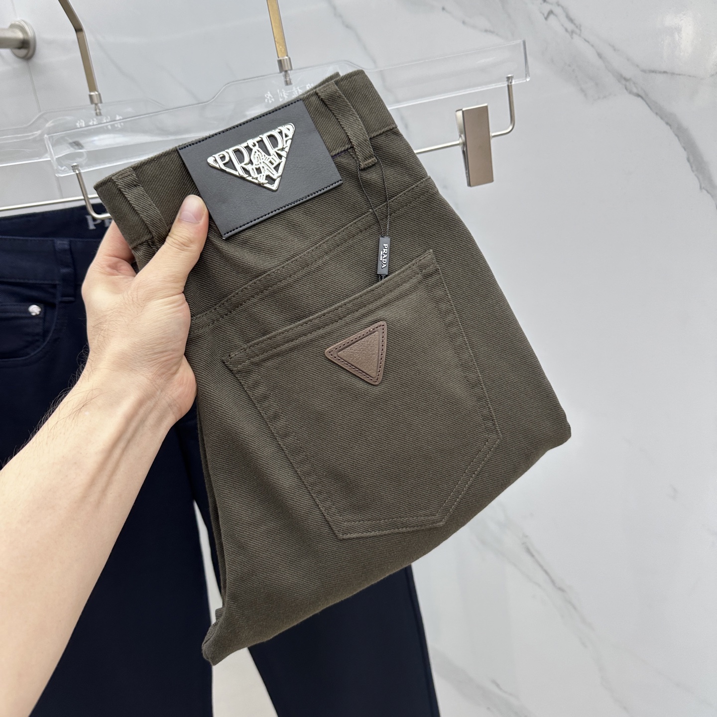 🆕Prad*普拉达 🔥高端定制、2025早秋最新款牛仔裤 柜台同步发售 原版定制复刻 客供五金辅料 原单