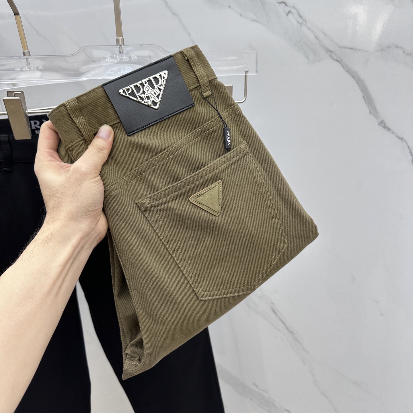 🆕Prad*普拉达 🔥高端定制、2025早秋最新款牛仔裤 柜台同步发售 原版定制复刻 客供五金辅料 原单