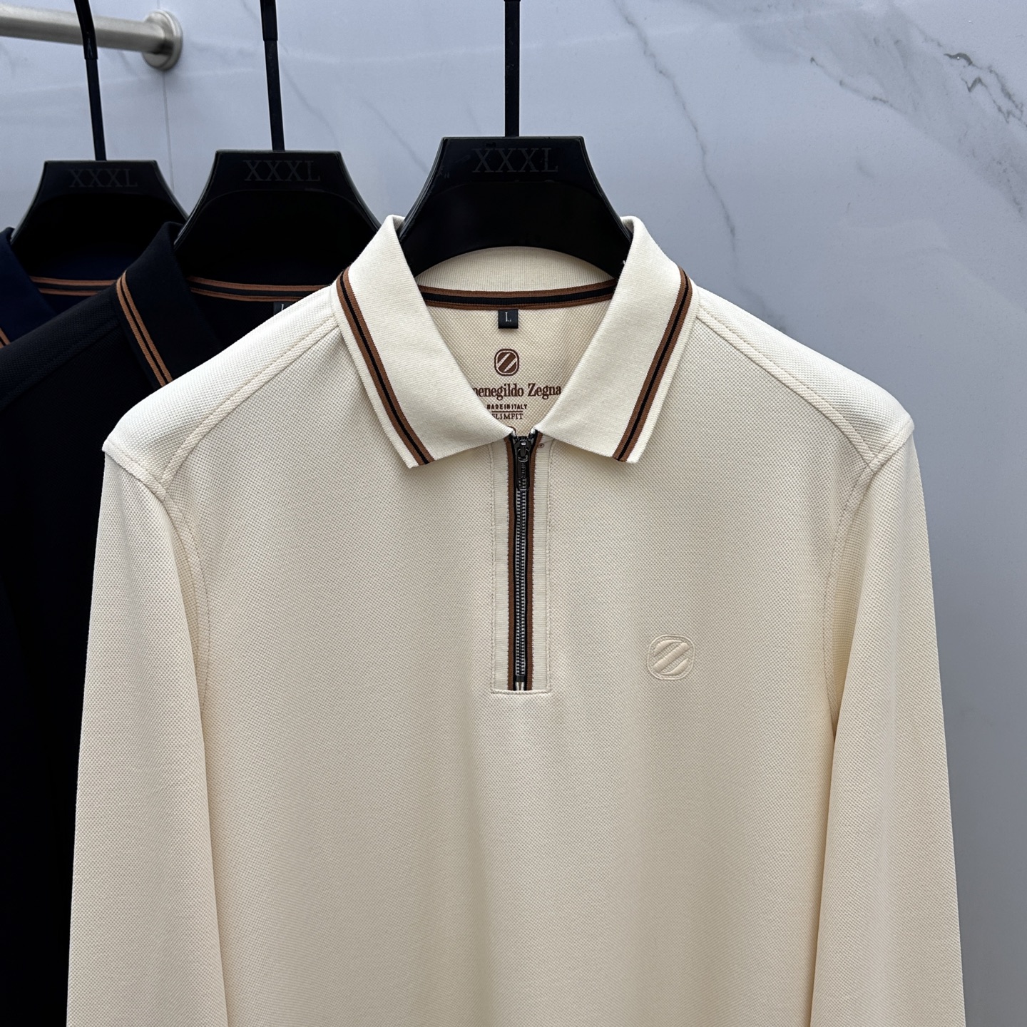 🆕ZEGNA*杰尼亚 2025秋冬新款男士标识短袖Polo衫，延续经典商务休闲翻领POLO恤.该款Pol