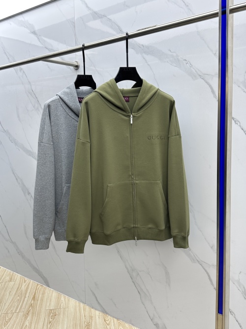Gucci Embroidered Logo Zip-Up Hoodie, Unisex Oversized Fit, Streetwear Style 1 Gucci Embroidered Logo Zip-Up Hoodie, Unisex Oversized Fit, Streetwear Style