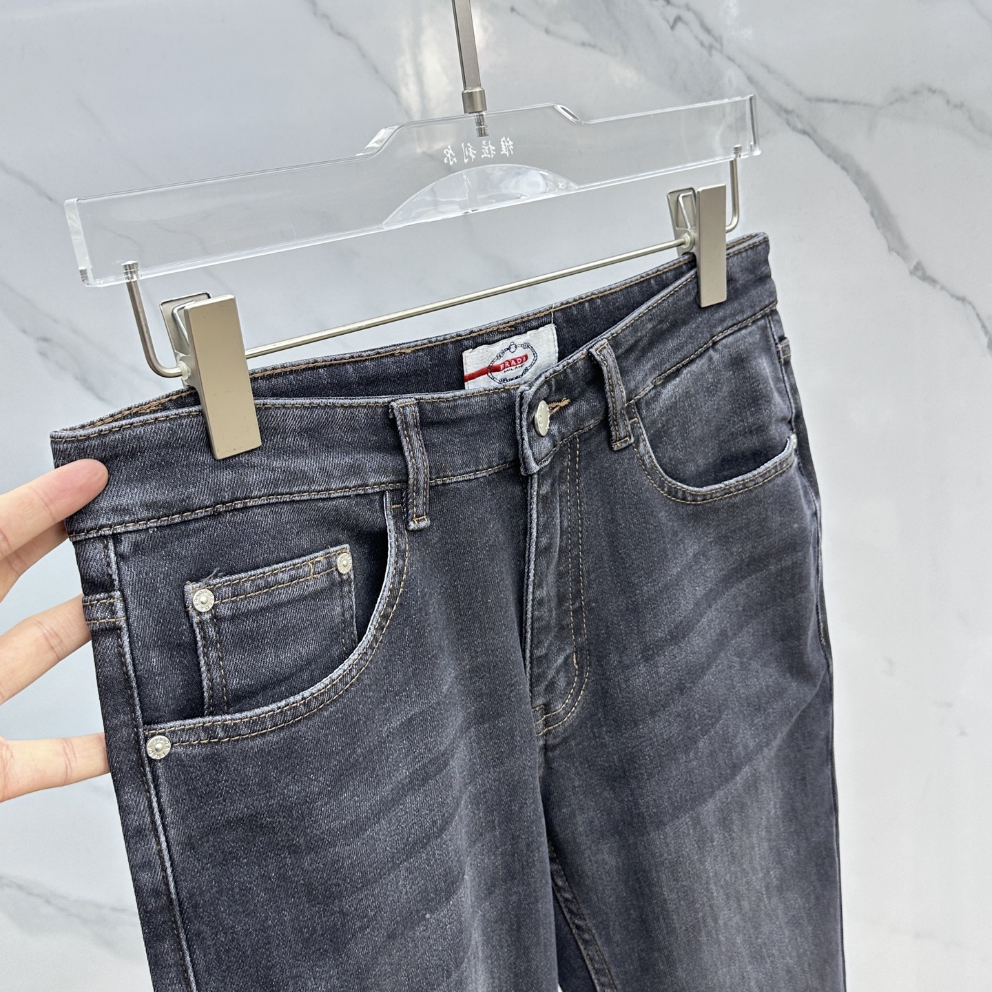 🆕Prad*普拉达 🔥高端定制、2025早秋最新款牛仔裤 柜台同步发售 原版定制复刻 客供五金辅料 原单