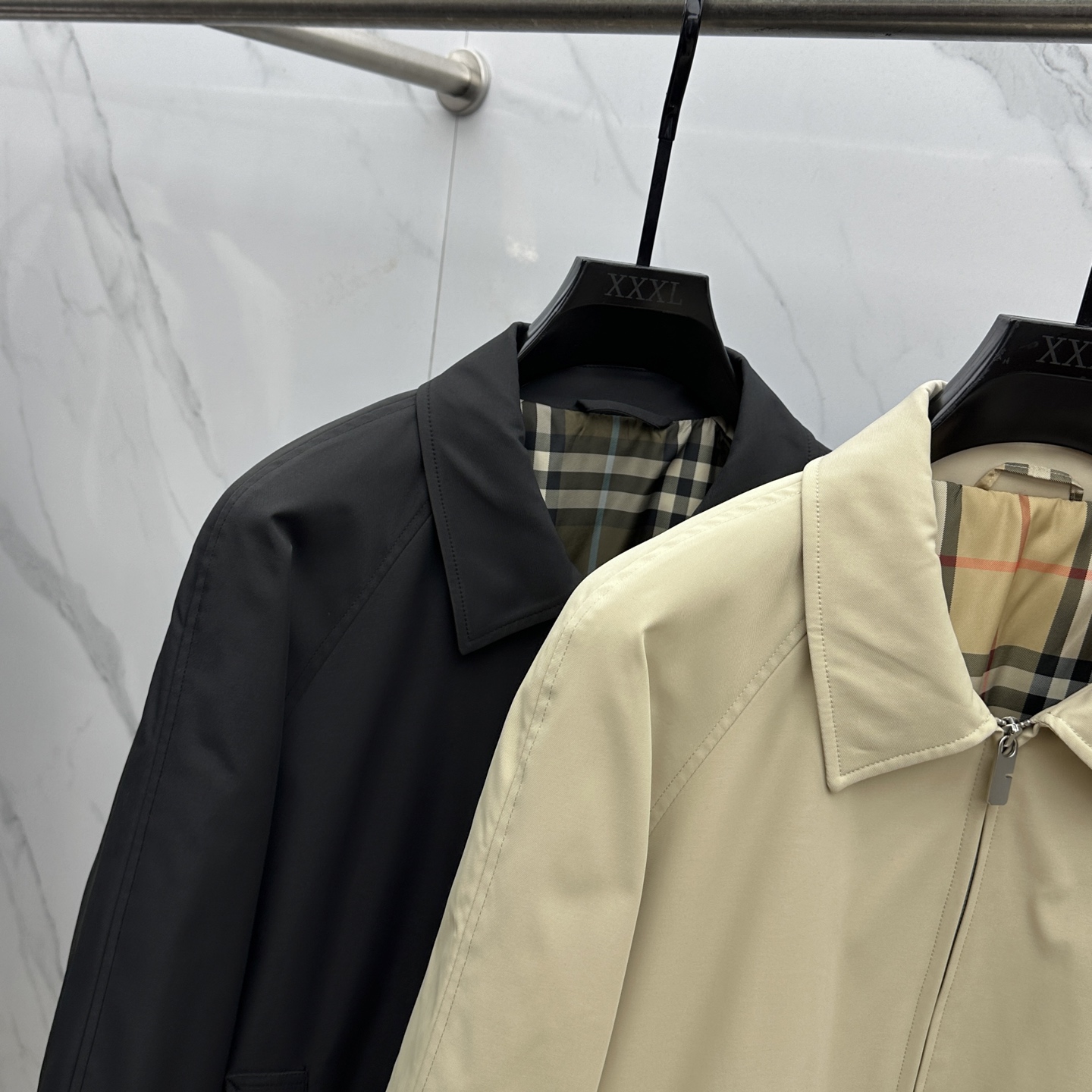 🆕Burberry*巴宝莉 2025ss早秋新款 巴宝莉翻领夹克外套，秋季爆款外套，格子内里，战马刺绣款