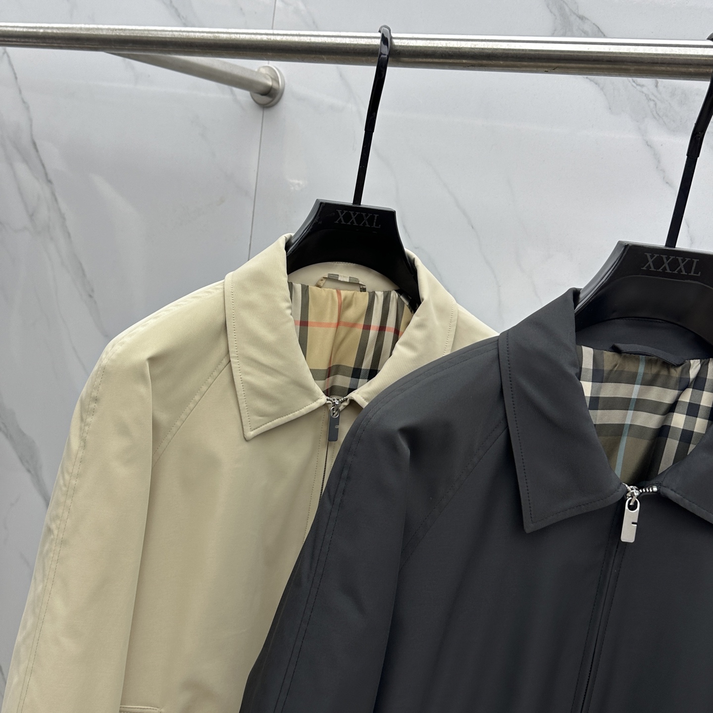 🆕Burberry*巴宝莉 2025ss早秋新款 巴宝莉翻领夹克外套，秋季爆款外套，格子内里，战马刺绣款