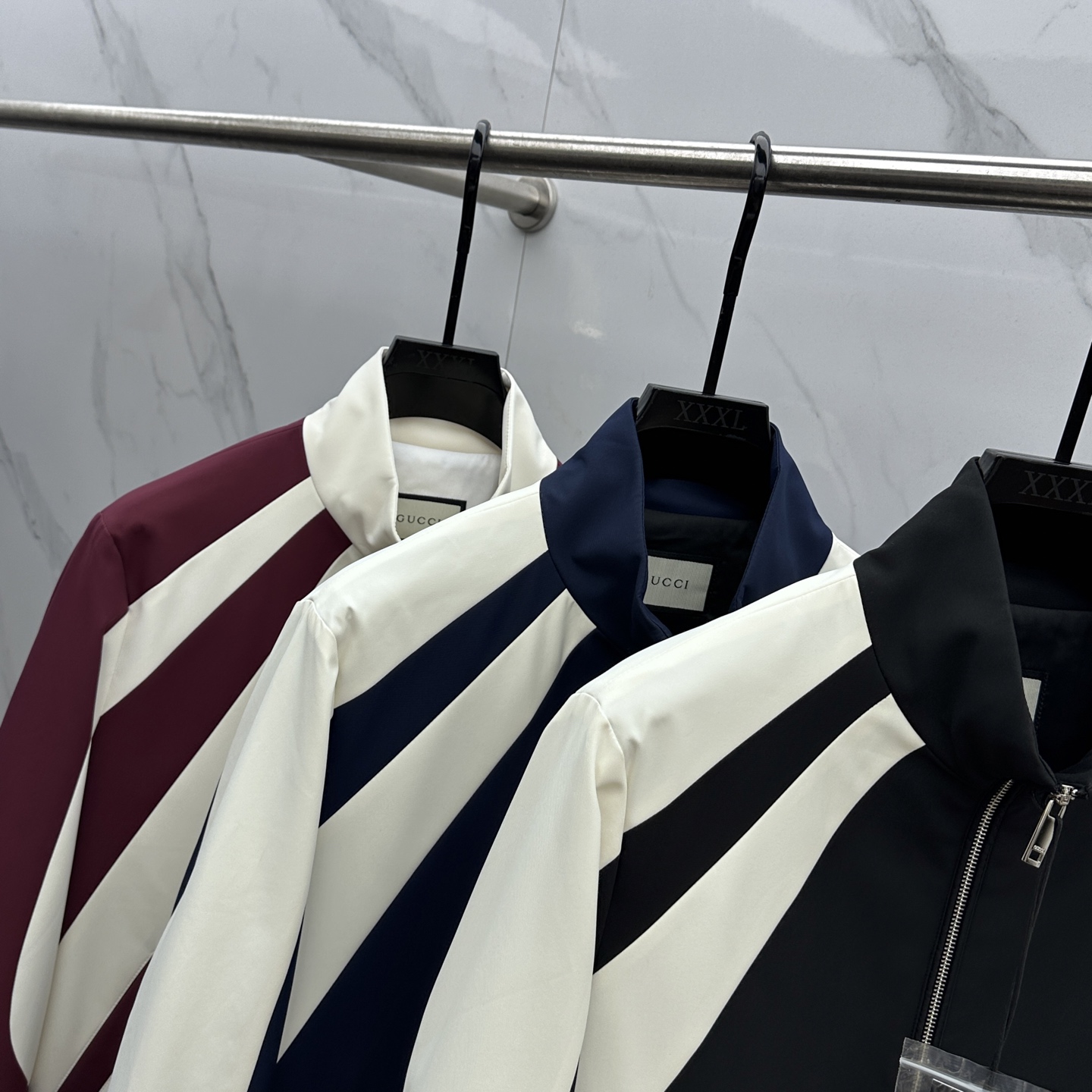 🆕Gucci*古驰 2025ss早秋新款男装 古驰立领夹克外套，logo印花，秋季爆款外套，颗粒绒面料穿