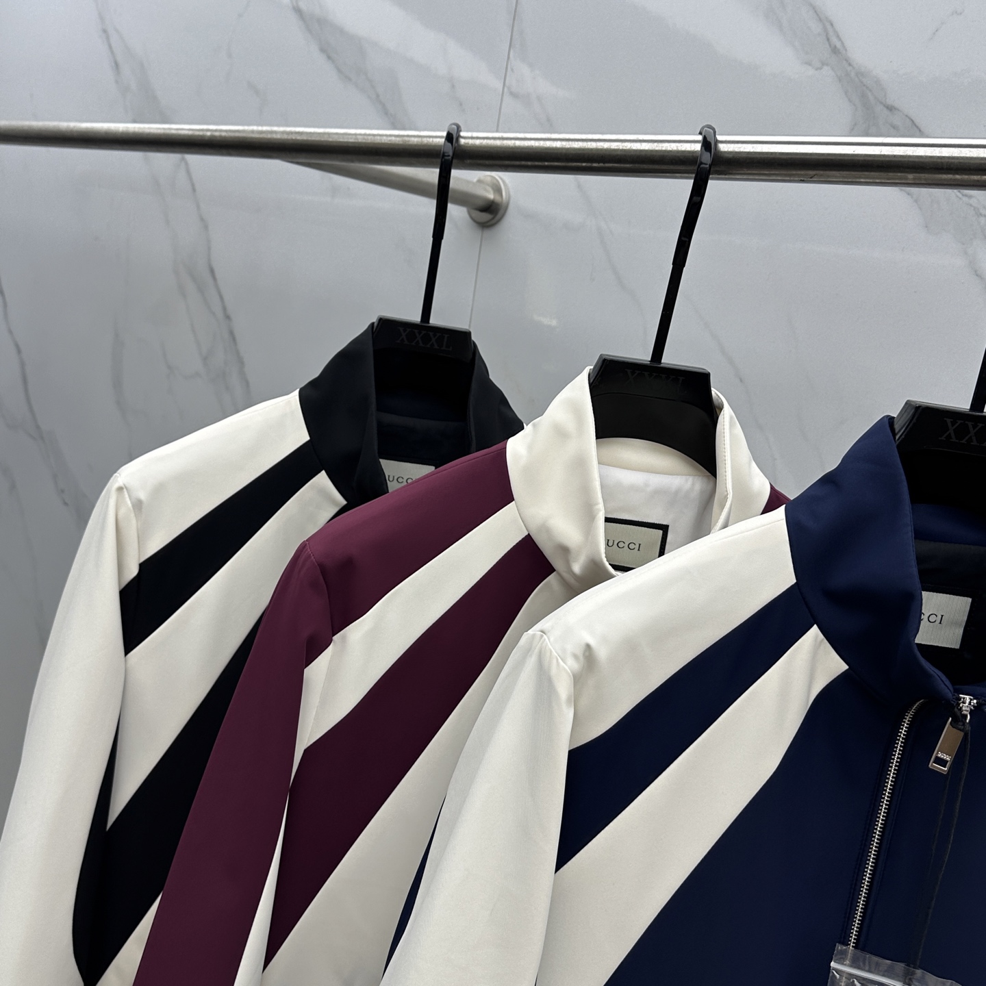 🆕Gucci*古驰 2025ss早秋新款男装 古驰立领夹克外套，logo印花，秋季爆款外套，颗粒绒面料穿