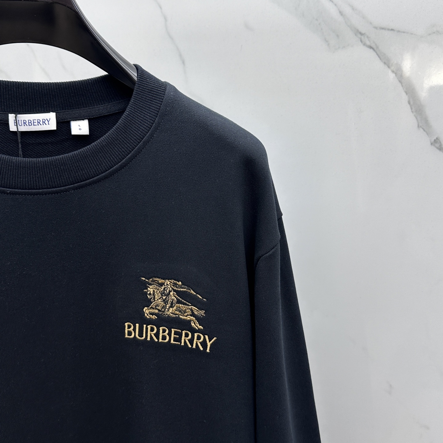  🆕Burberry*巴宝莉 2025早秋新款 经典格纹拼接纯棉圆领卫衣，拼接撞色设计， 独有的高级格纹