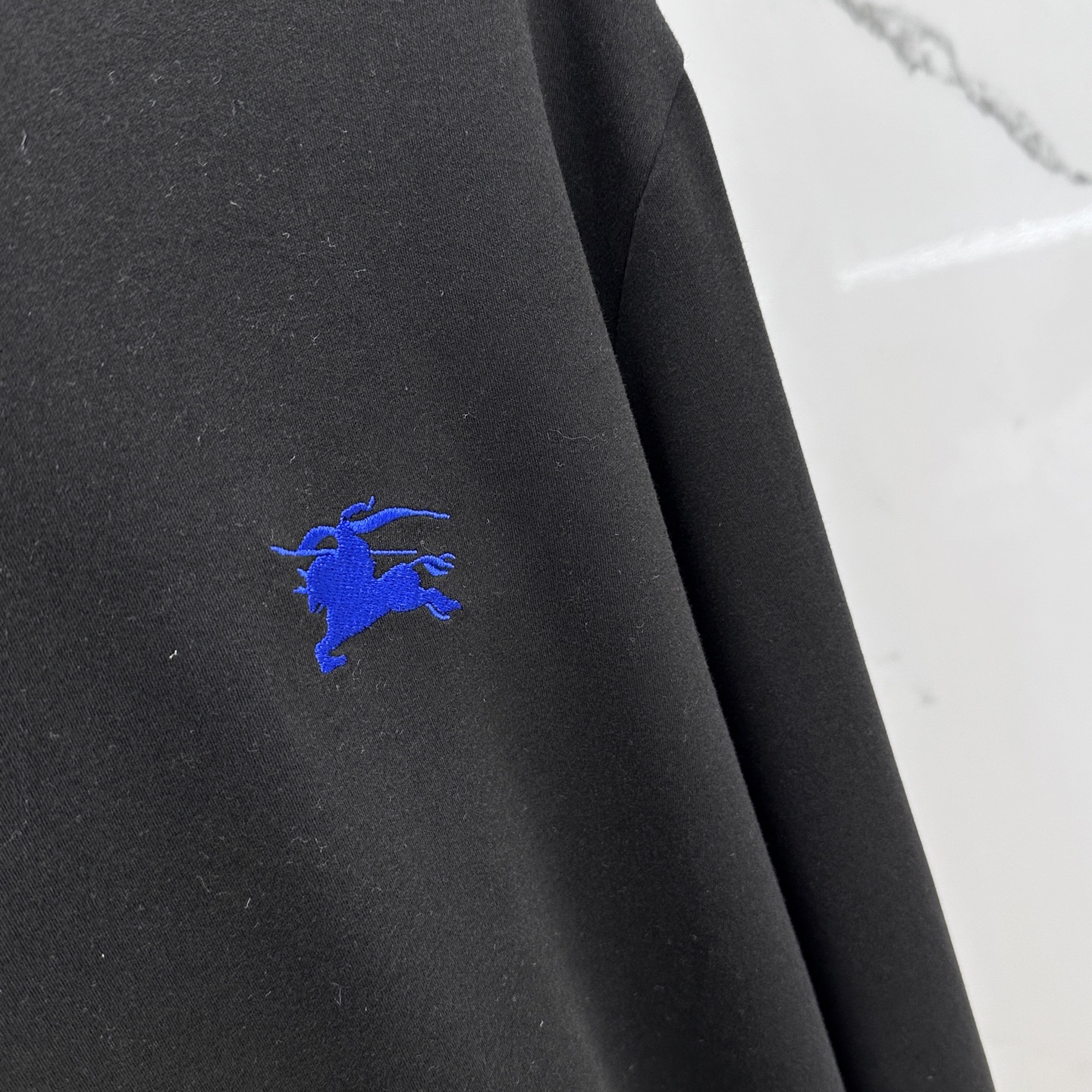 🆕Burberry巴宝莉 2025s早秋新款长袖T恤，基础款推荐！百搭战神！胸前B家经典战马蓝色图形立体