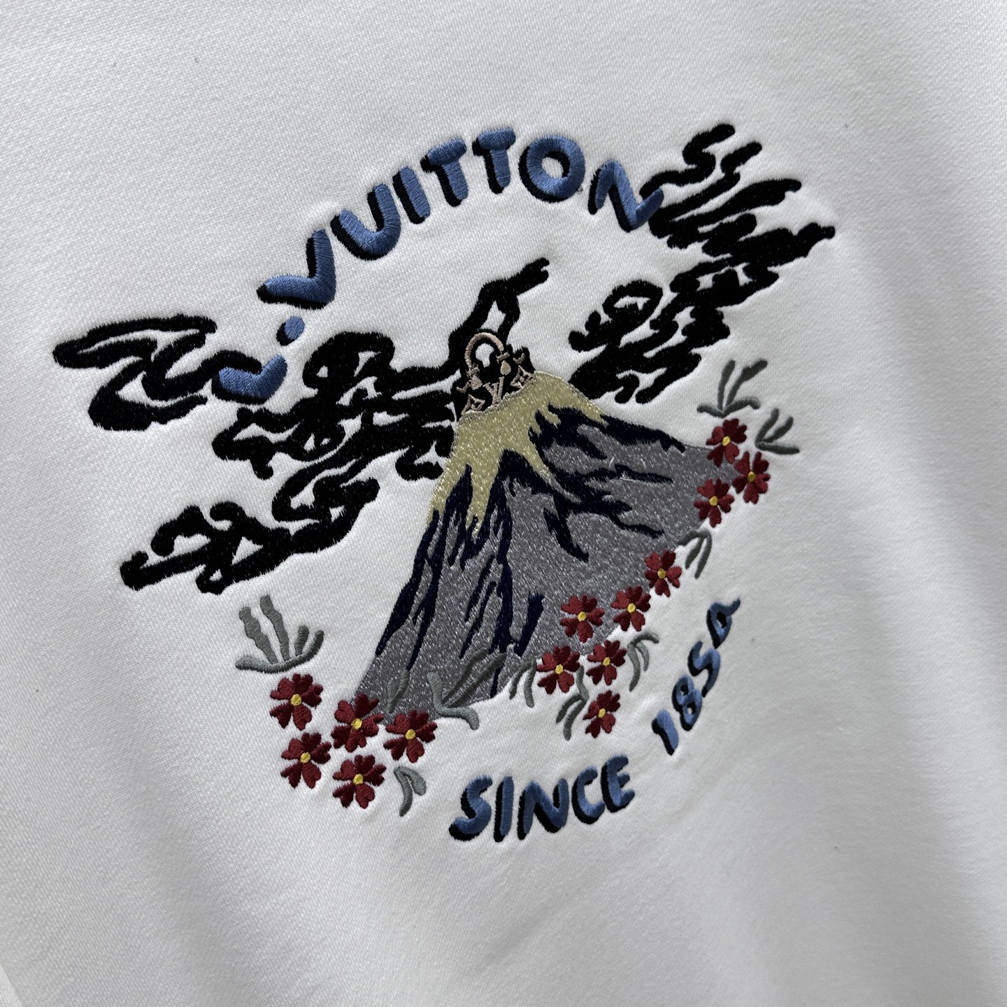 🆕1V*路易威登 2025FW最新款火山🌋刺绣🪡‼️圆领卫衣®宽松版型 采用450克纯棉毛圈面料质感很好