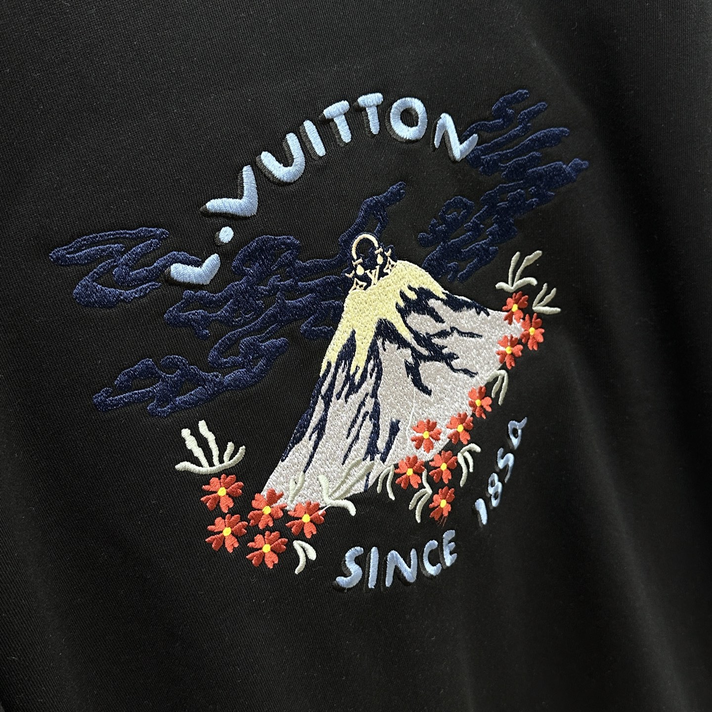 🆕1V*路易威登 2025FW最新款火山🌋刺绣🪡‼️圆领卫衣®宽松版型 采用450克纯棉毛圈面料质感很好