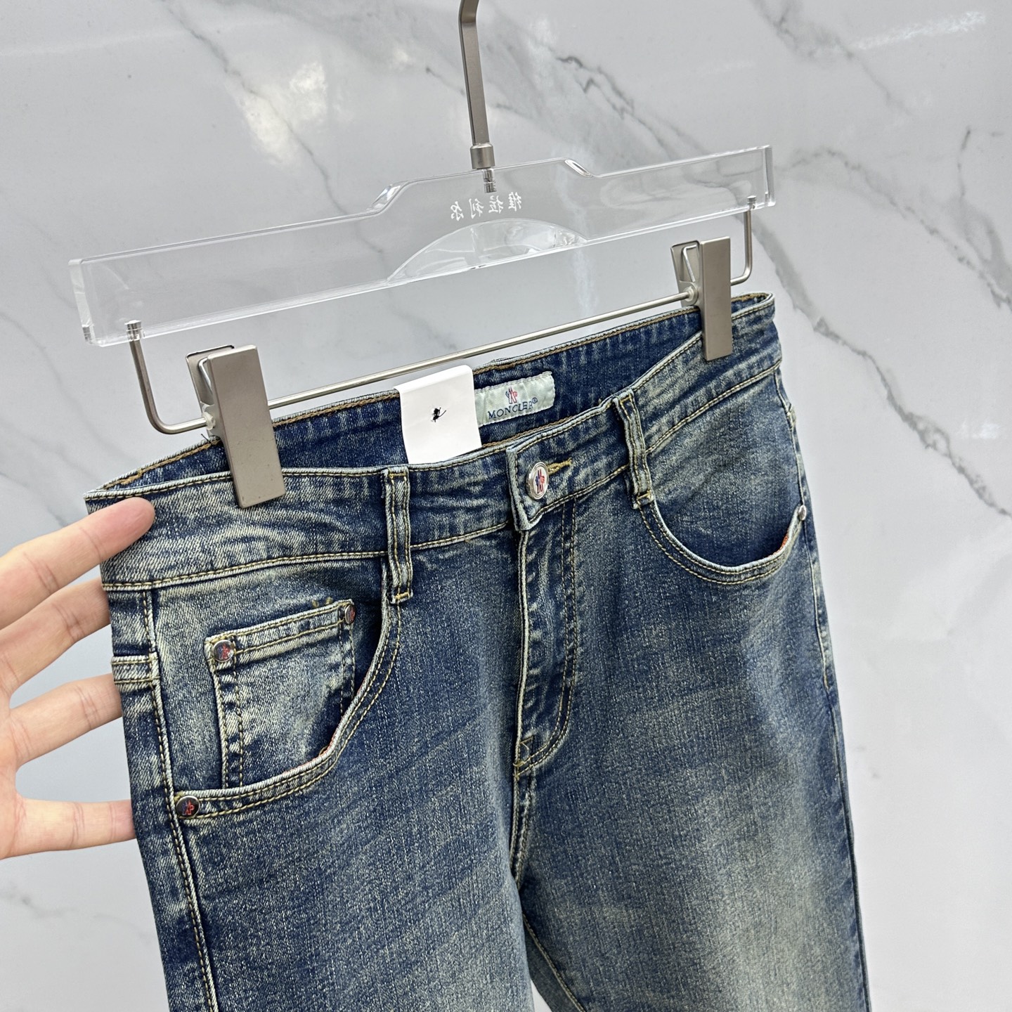 🆕Moncler 🔥高端定制、2025早秋最新款牛仔裤 柜台同步发售 原版定制复刻 客供五金辅料 原单品