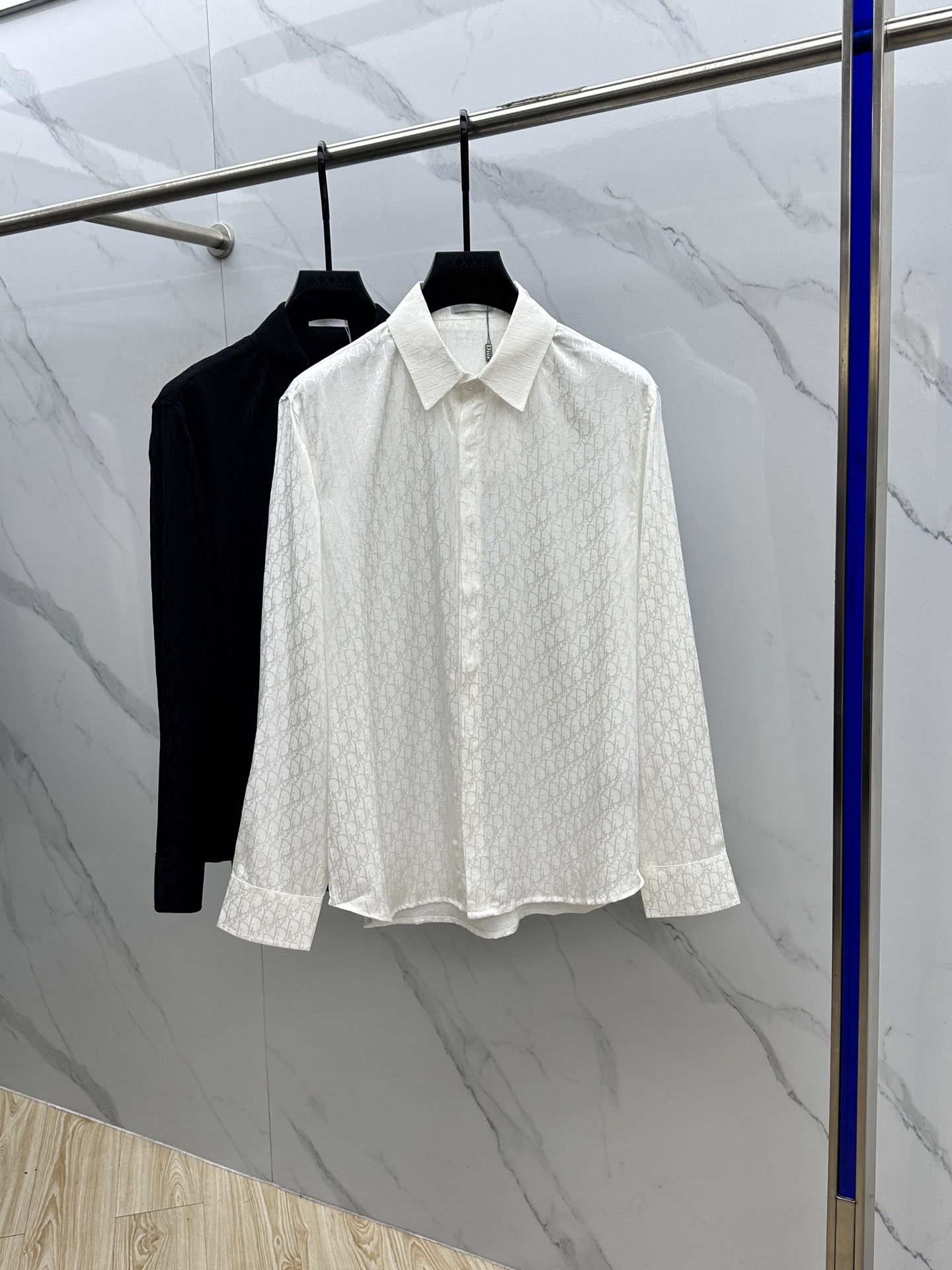 🆕Dior迪奥 25ss早秋新款丝质全棉翻领衬衣，男女同款经典Oblique提花宽松休闲长袖衬衫！该衬衫