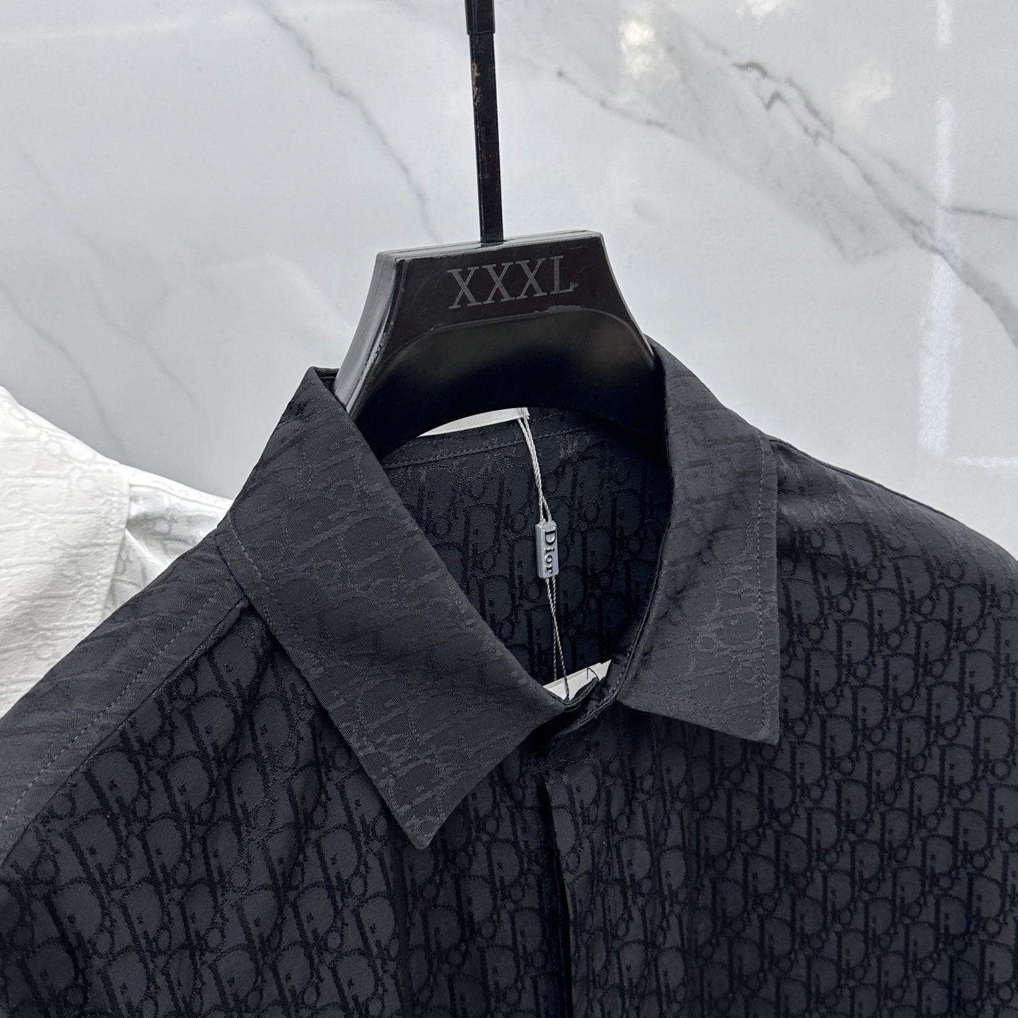 🆕Dior迪奥 25ss早秋新款丝质全棉翻领衬衣，男女同款经典Oblique提花宽松休闲长袖衬衫！该衬衫