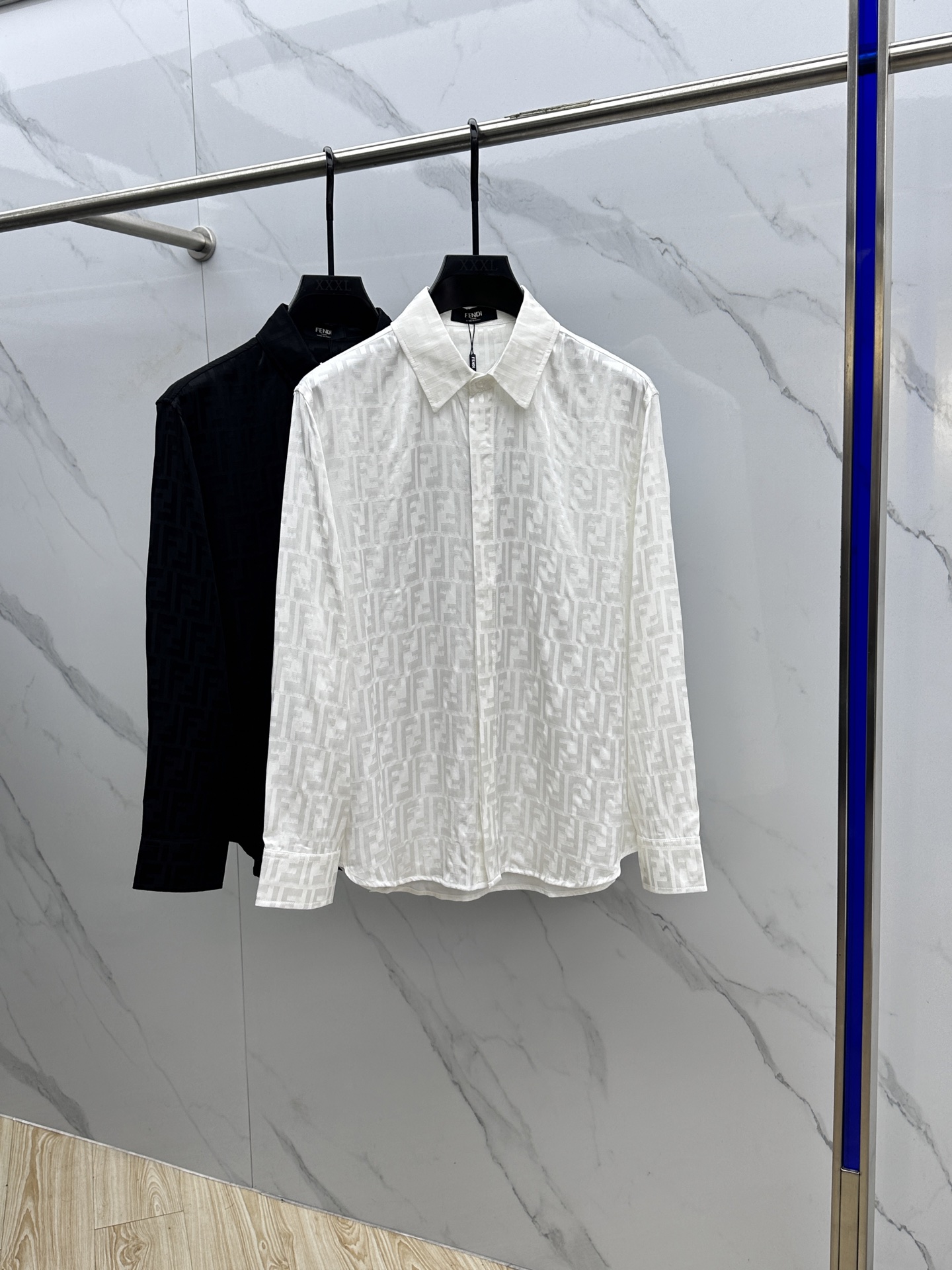 🆕FENDI芬迪 25新款复古翻领提花暗纹衬衣 定制YB进口双F提花面料 整体净色超级高档 舒适垂感有型
