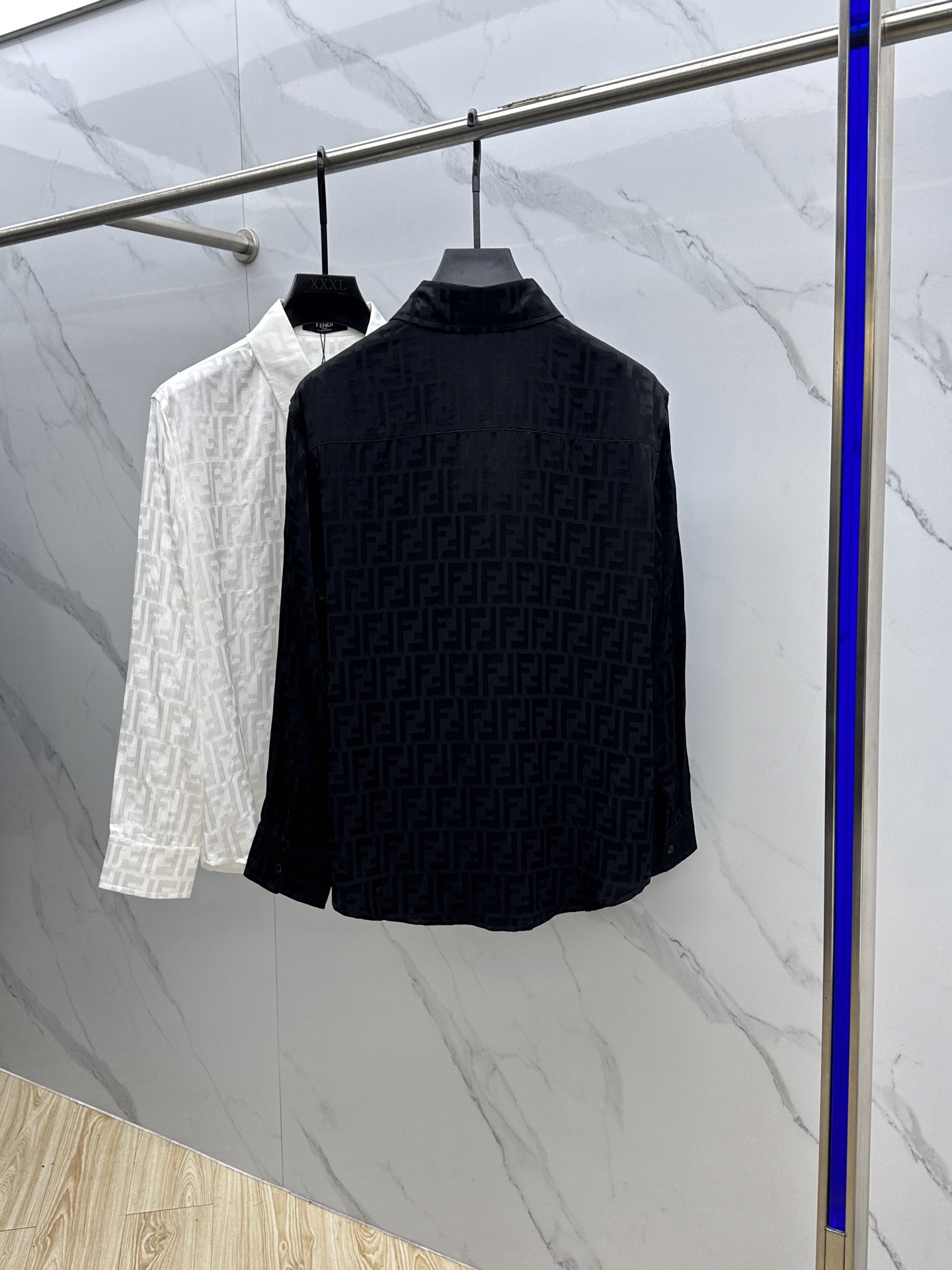 🆕FENDI芬迪 25新款复古翻领提花暗纹衬衣 定制YB进口双F提花面料 整体净色超级高档 舒适垂感有型