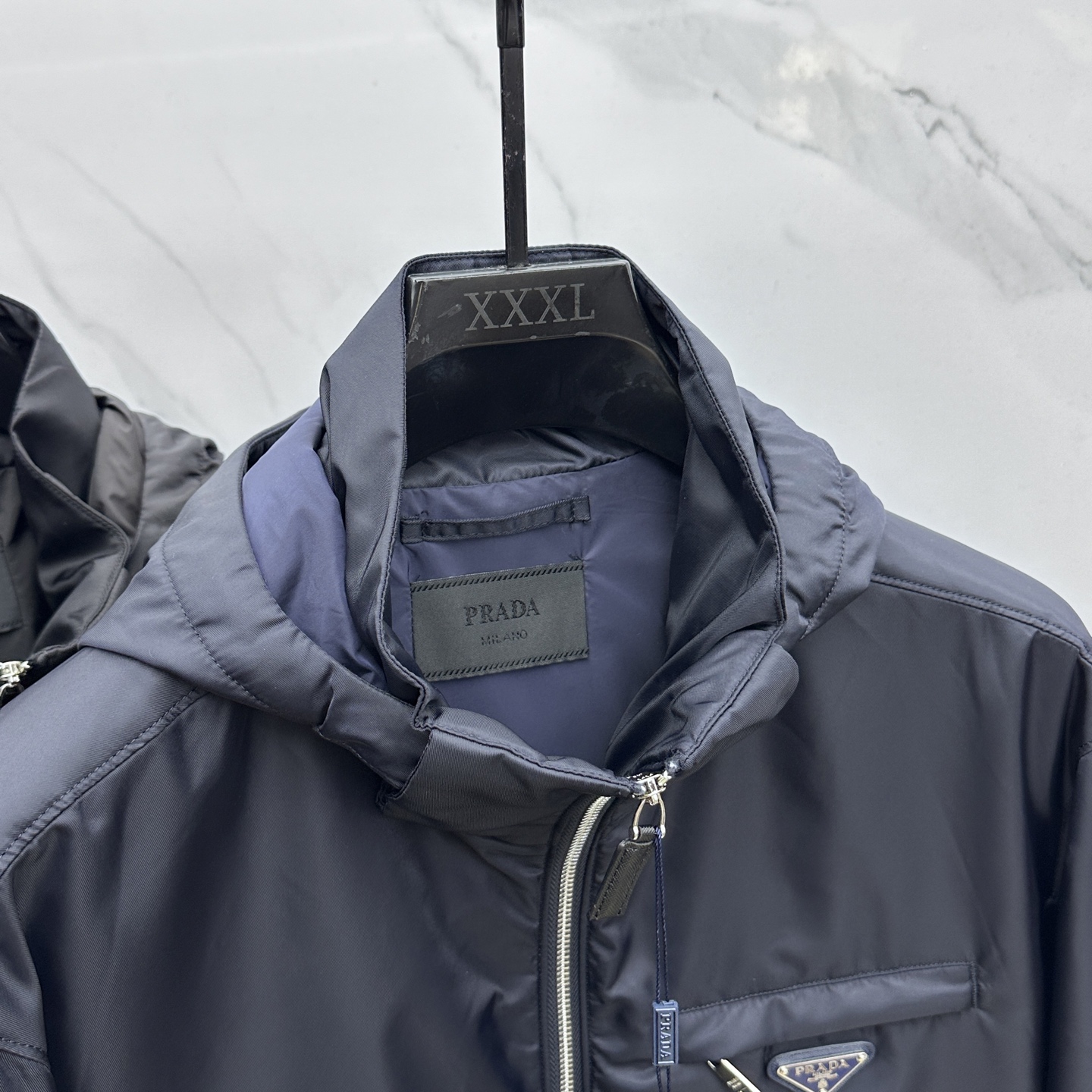 🆕Prada普拉达 2025ss秋冬新款连帽（可拆卸）夹棉外套夹克，原版订制五金配件全进口原版定制 欢迎