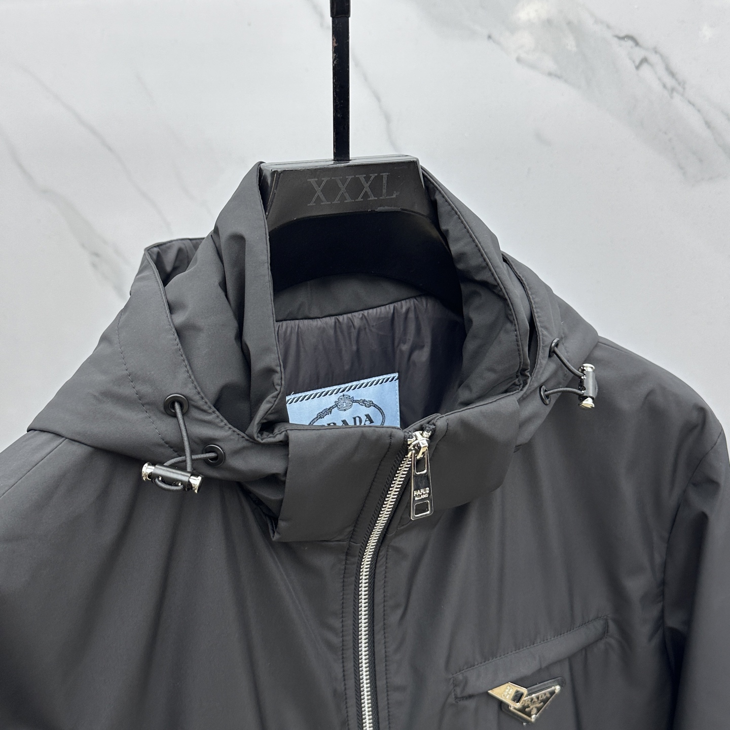 🆕Prada普拉达 2025ss秋冬新款连帽（可拆卸）夹棉外套夹克，原版订制五金配件全进口原版定制 欢迎