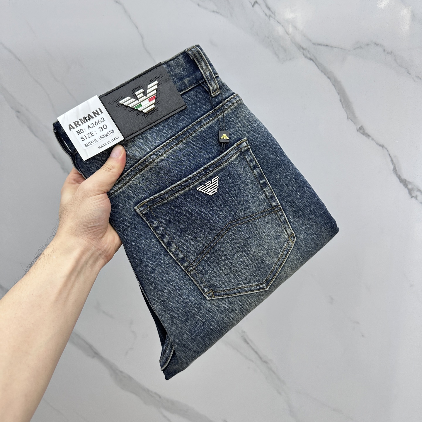 🆕Amani*阿玛尼 🔥高端定制、2025早秋最新款牛仔裤 柜台同步发售 原版定制复刻 客供五金辅料 原