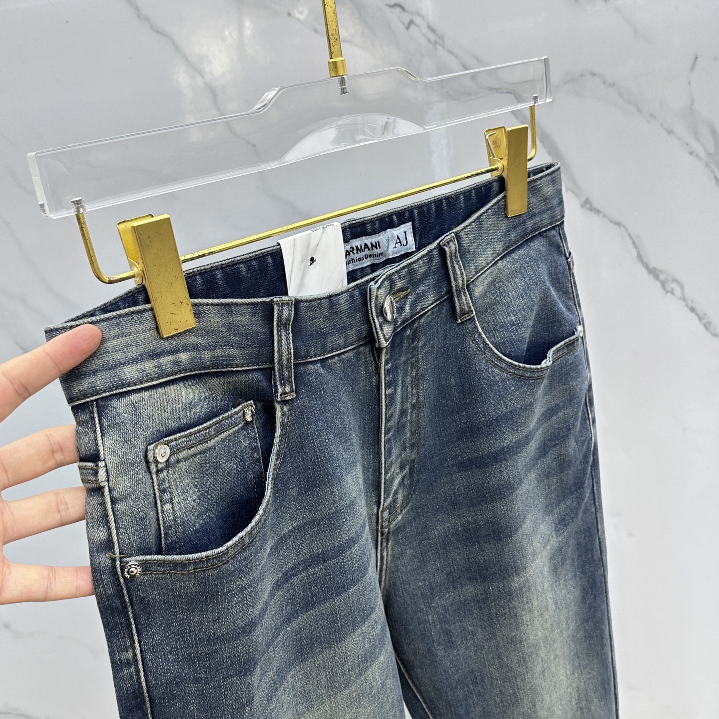 🆕Amani*阿玛尼 🔥高端定制、2025早秋最新款牛仔裤 柜台同步发售 原版定制复刻 客供五金辅料 原