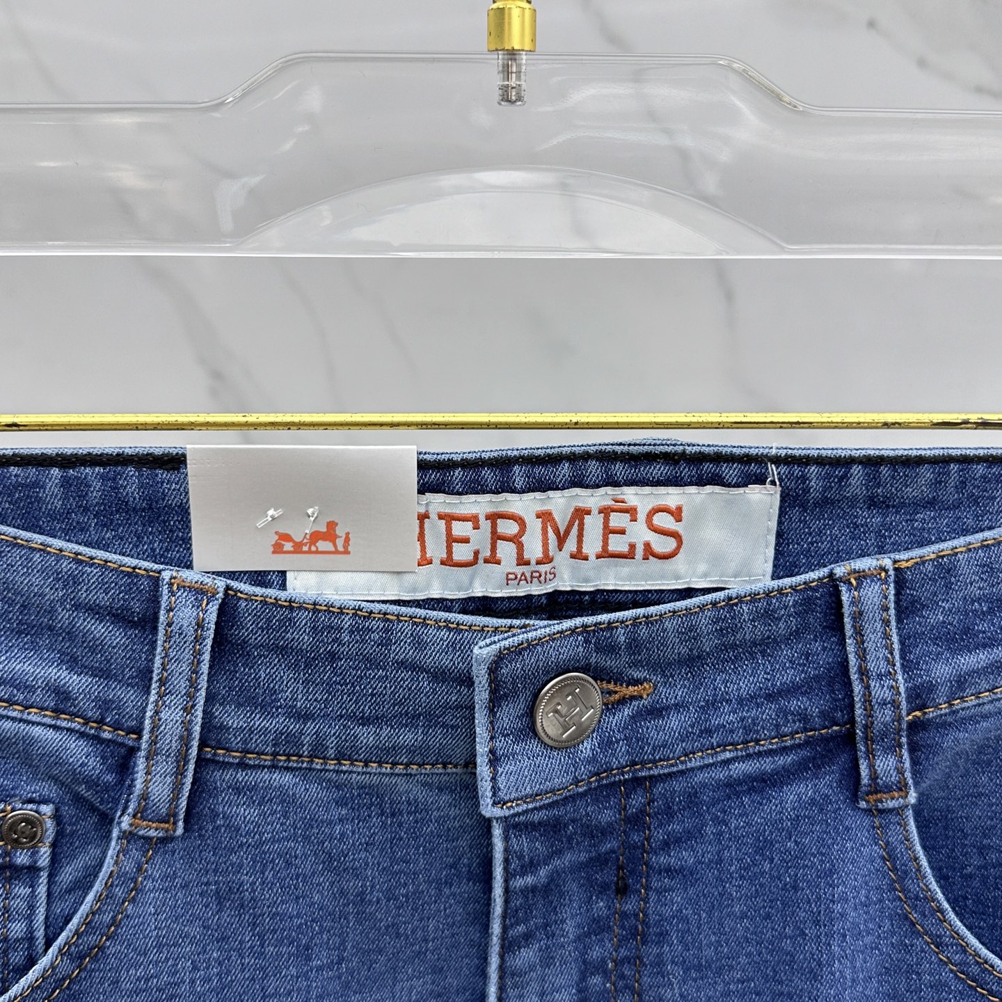 🆕Hermes爱马仕 🔥高端定制、2025早秋最新款牛仔裤 柜台同步发售 原版定制复刻 客供五金辅料 原