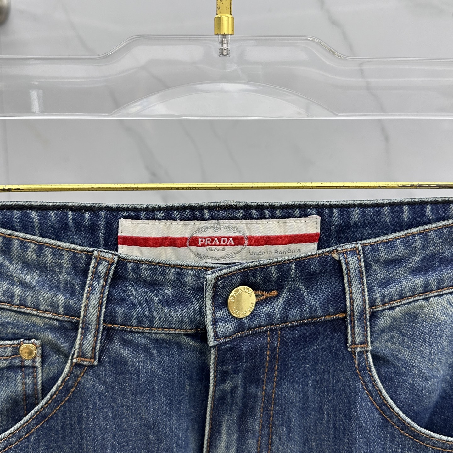 🆕Prada普拉达 🔥高端定制、2025早秋最新款牛仔裤 柜台同步发售 原版定制复刻 客供五金辅料 原单