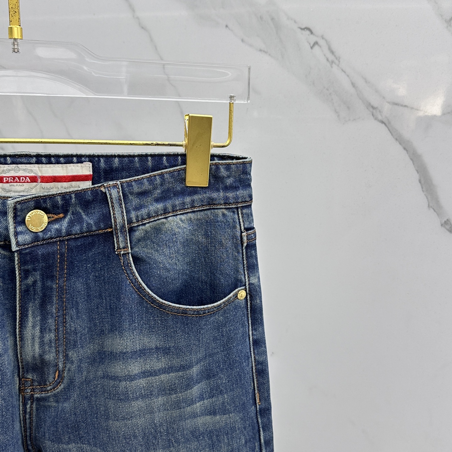 🆕Prada普拉达 🔥高端定制、2025早秋最新款牛仔裤 柜台同步发售 原版定制复刻 客供五金辅料 原单