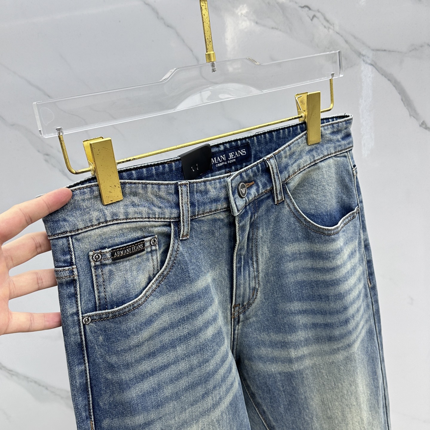 🆕Amani阿玛尼 🔥高端定制、2025早秋最新款牛仔裤 柜台同步发售 原版定制复刻 客供五金辅料 原单