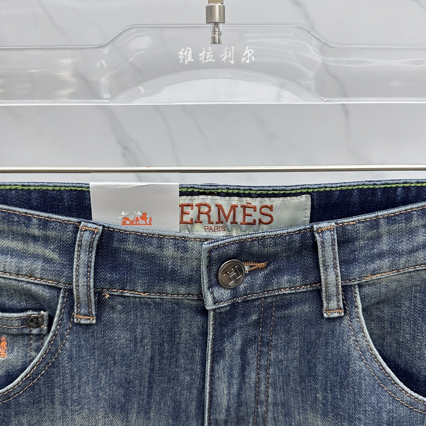 🆕Hermes爱马仕 🔥高端定制、2025早秋最新款牛仔裤 柜台同步发售 原版定制复刻 客供五金辅料 原