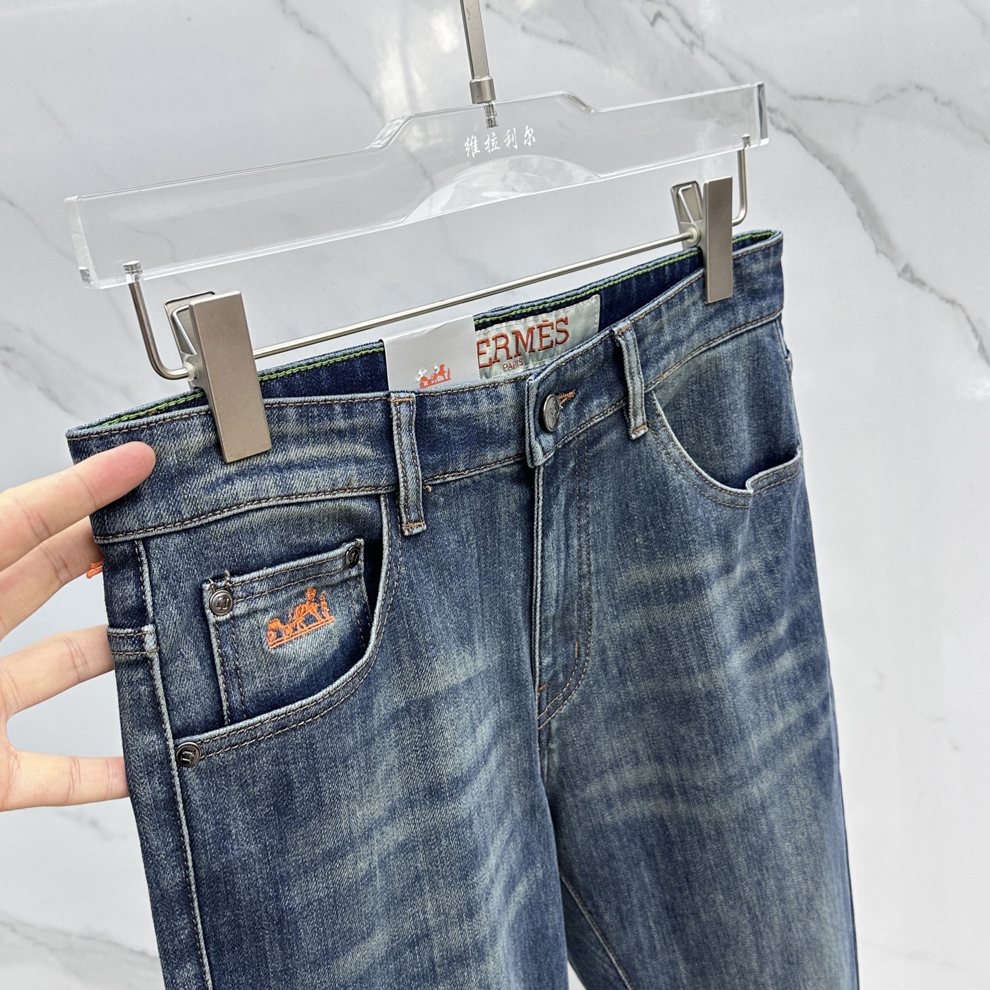 🆕Hermes爱马仕 🔥高端定制、2025早秋最新款牛仔裤 柜台同步发售 原版定制复刻 客供五金辅料 原