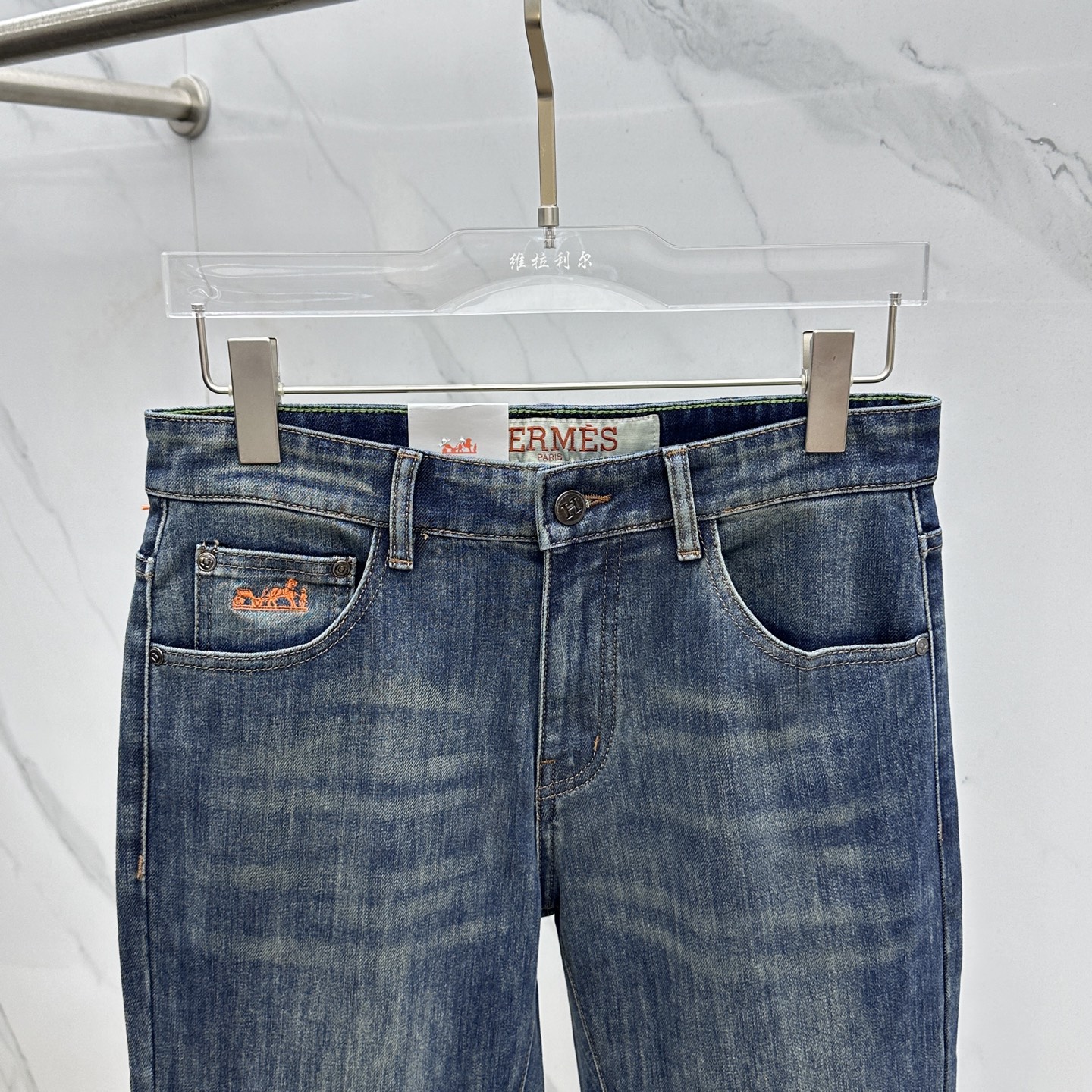 🆕Hermes爱马仕 🔥高端定制、2025早秋最新款牛仔裤 柜台同步发售 原版定制复刻 客供五金辅料 原
