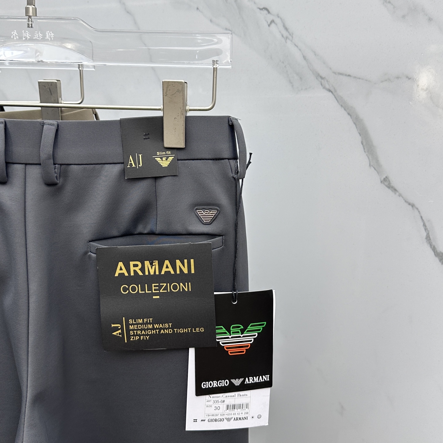 🆕Amani阿玛尼 2025早秋新品休闲裤西裤，官网同步发售，裤身工艺设计，进口客供辅料、面料定制，代工